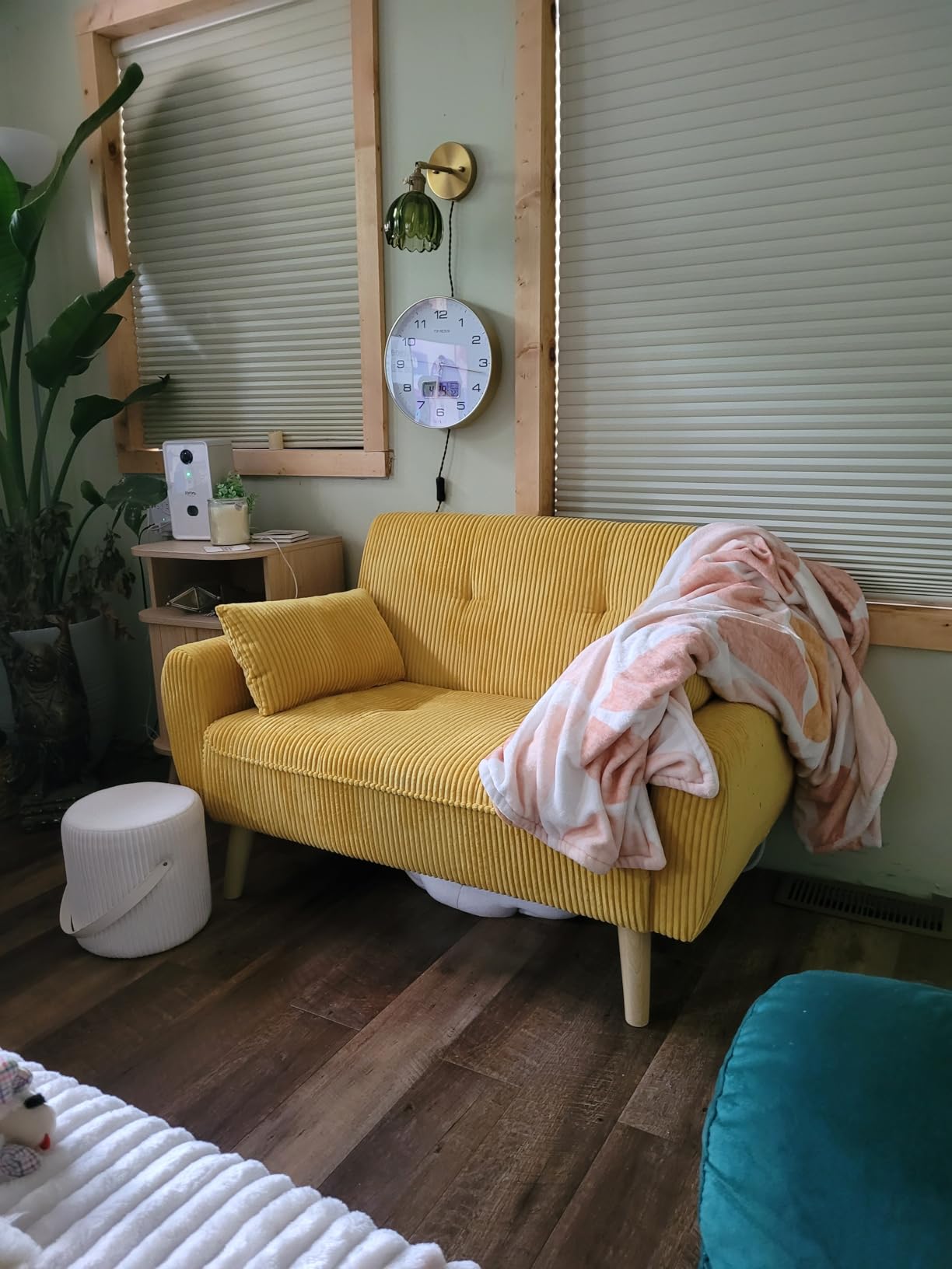 Shintenchi 48'' Loveseat Sofa, Mid-Century Modern Upholstered Couch Deep Seat with 2 Pillows, 10