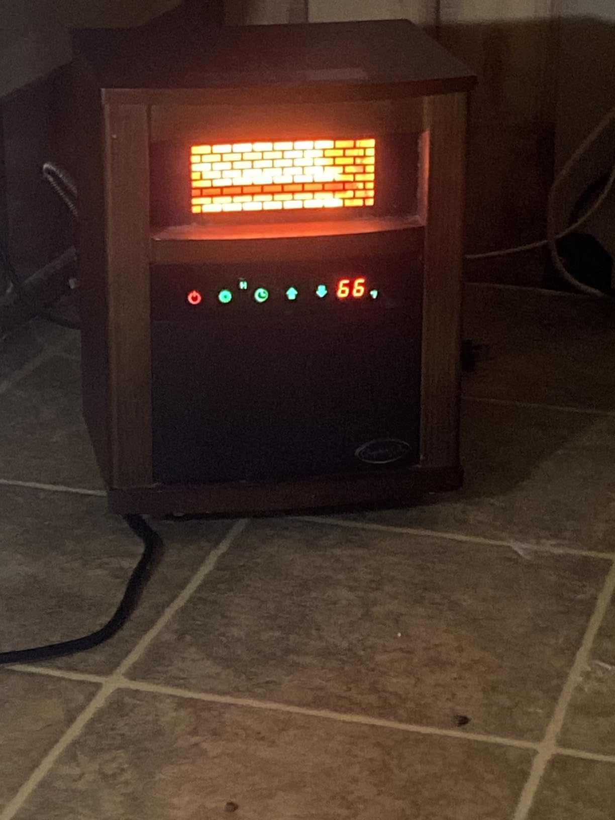 Comfort Glow Indoor Portable Space Heater with Remote, Infrared - QEH1408 | Cabinet Infrared Quartz Element Heater, 4 Quartz Bulb, Heat Up To 800 sq ft Area, Washable Air Filter, 3 Heat Settings, 1500W customer photo 1