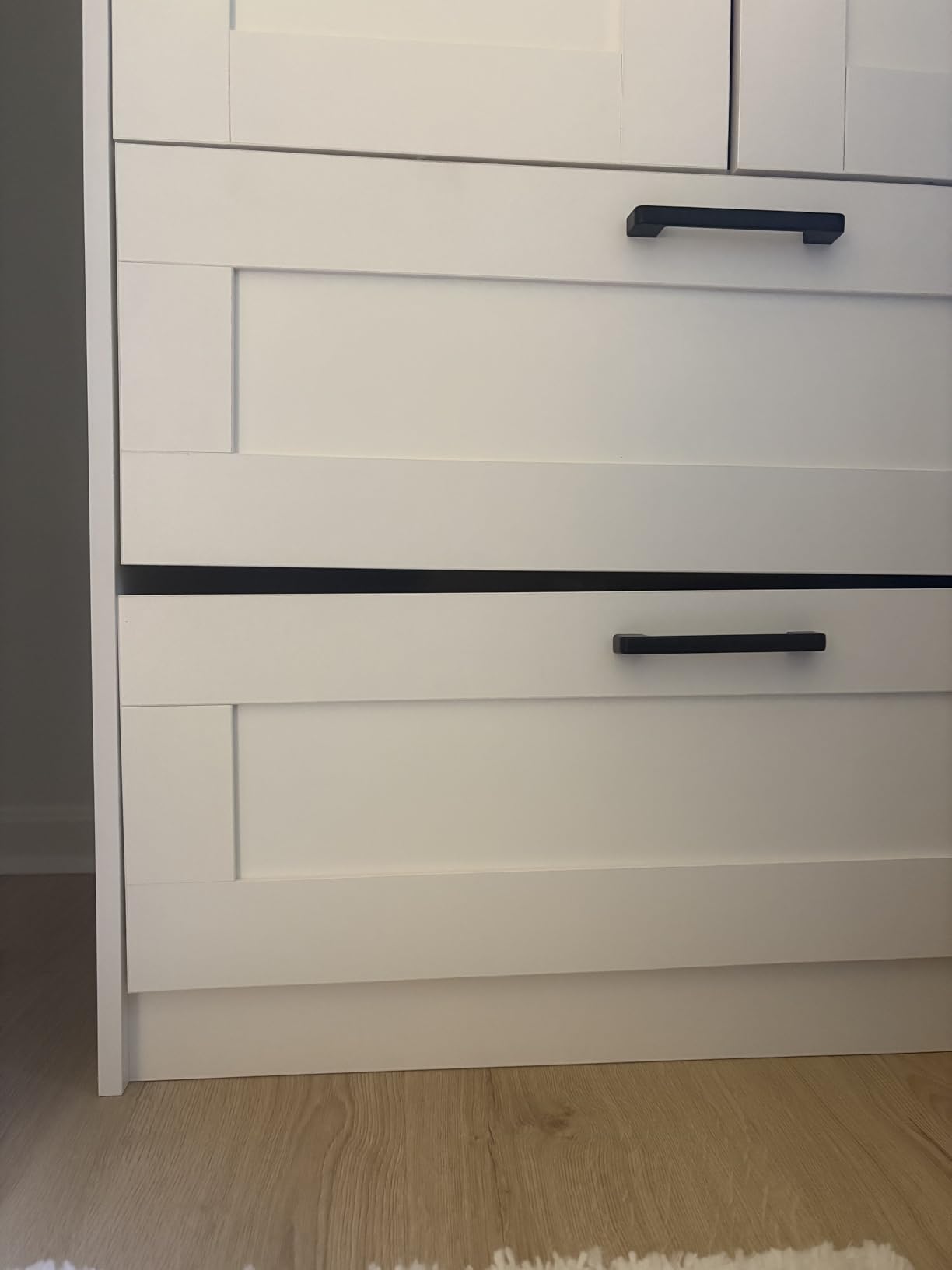 Wood White Wardrobe Closet with 2 Doors and 2 Drawers, Bedroom Freestanding Armoire Storage Cabinet with Shelves, Wooden Wardrobe Combination for Hanging Clothes (White 2 Drawers) customer photo 1