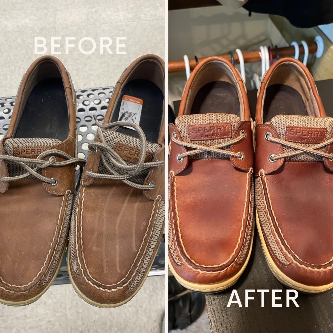 Leather Boot Care Kit - Mink Oil, Saddle Soap for Leather, Applicators & Cloth - Leather Care Kit, Boot Leather Care Kit, Leather Shoe Care Kit for Cowboy Boots, Work Boots, Shoes, and Tack customer photo 1
