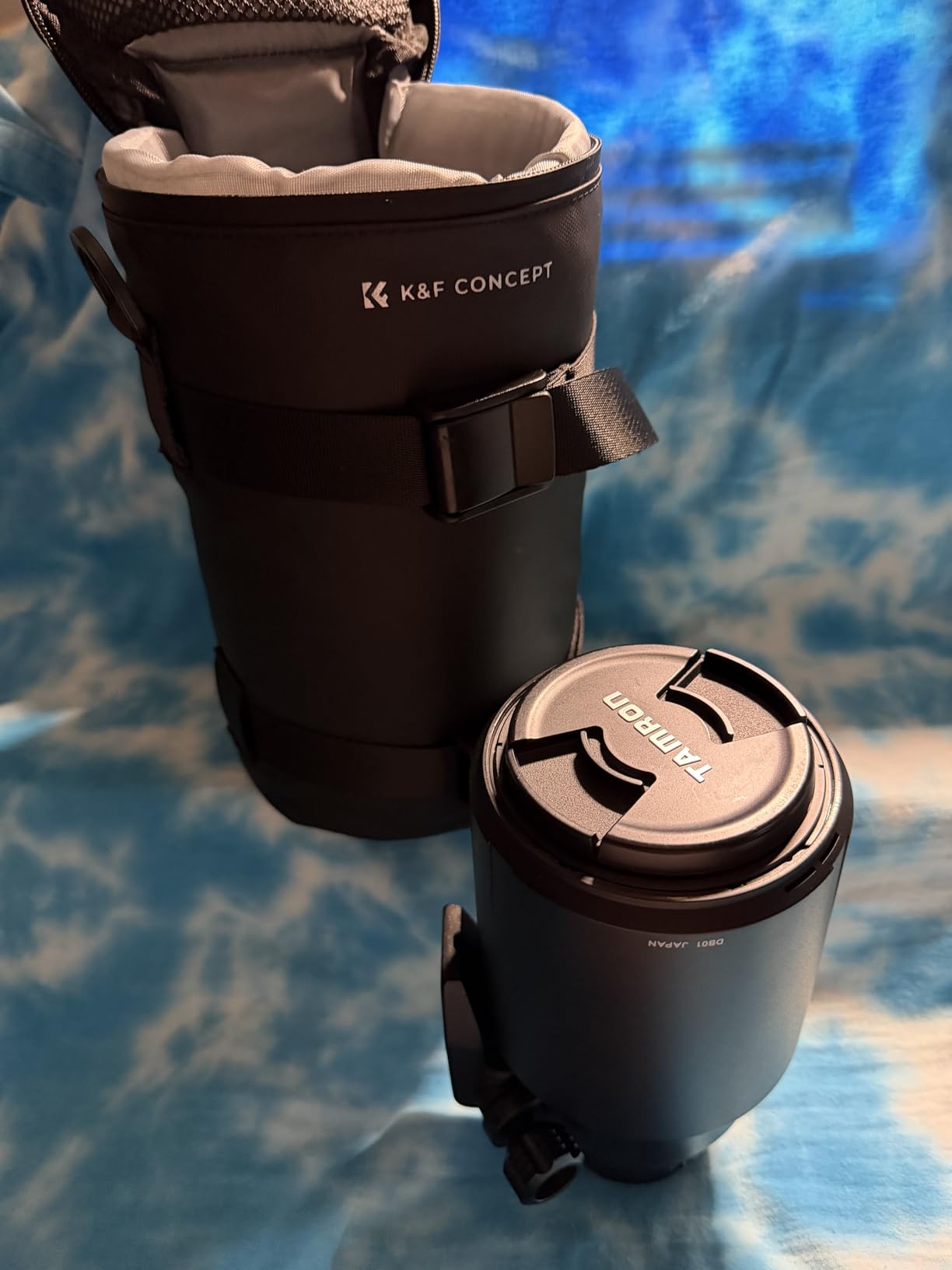 K&F CONCEPT Camera Lens Case, 3-Way Carry Pouch for Lens with Air Blower | For Lens Below 4.5