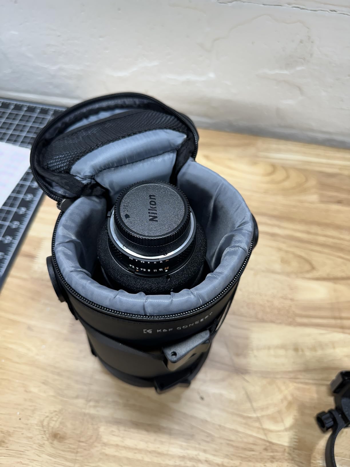 K&F CONCEPT Camera Lens Case, 3-Way Carry Pouch for Lens with Air Blower | For Lens Below 4.5