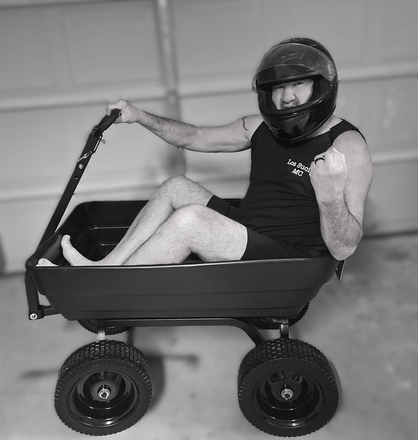 BILT HARD Poly Garden Dump Cart 1200 lbs with No Flat Tires, Quick Release, 2-in-1 Convertible Handle, 7 Cu Ft Dump Wagon Heavy Duty for Yard, Outdoor customer photo 1