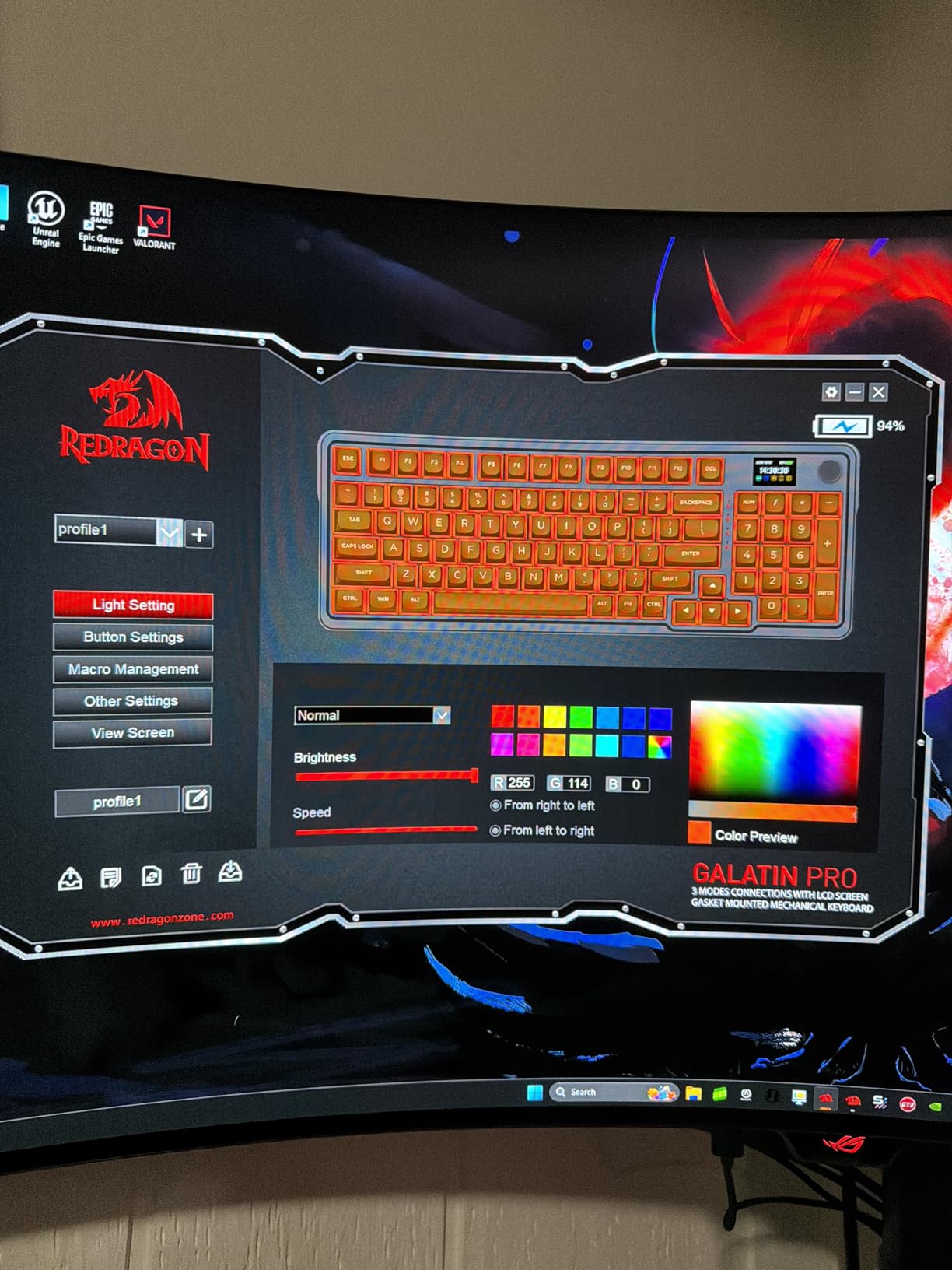 Redragon K719 PRO Wireless 95-Key Gasket Gaming Keyboard, TFT Screen & Knob | Easy-Control LED Info Display, 0-Delay Tri-Mode, Cushioned 5-Layer Noise Dampening for Creamy Thocky Sound, Practical 95 keys customer photo 1