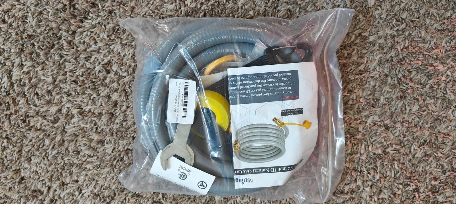 10FT Propane to Natural Gas Conversion Kit Compatible with Weber Genesis, Genesis II, Spirit, Spirit II, Convert LPG Grills to NG, Includes 1/2