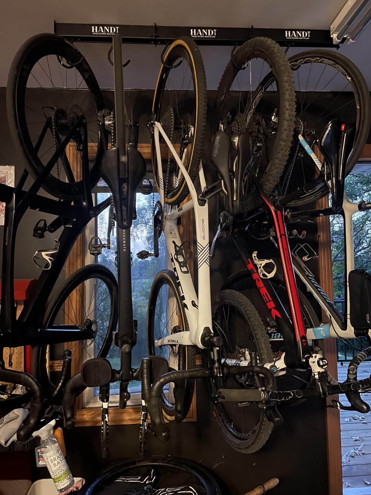 USA Based Ceiling Bike Rack Garage Storage Mount, Bicycle Hanger For Up To 6 Bikes, Sliding 51