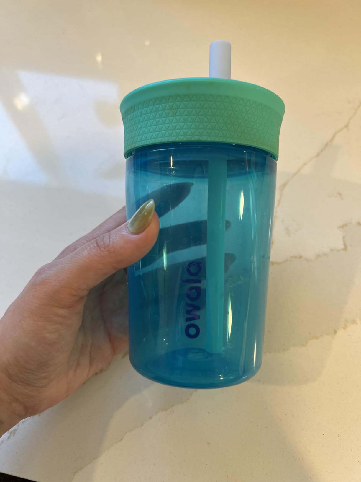 Tumbler Kids Stainless Steel Water Bottle 12 oz Peacock Palace | Insulated | Spill-Resistant Lid | Reusable Straw | Double-Wall Vacuum Insulation | Cup-Holder Friendly customer photo 1