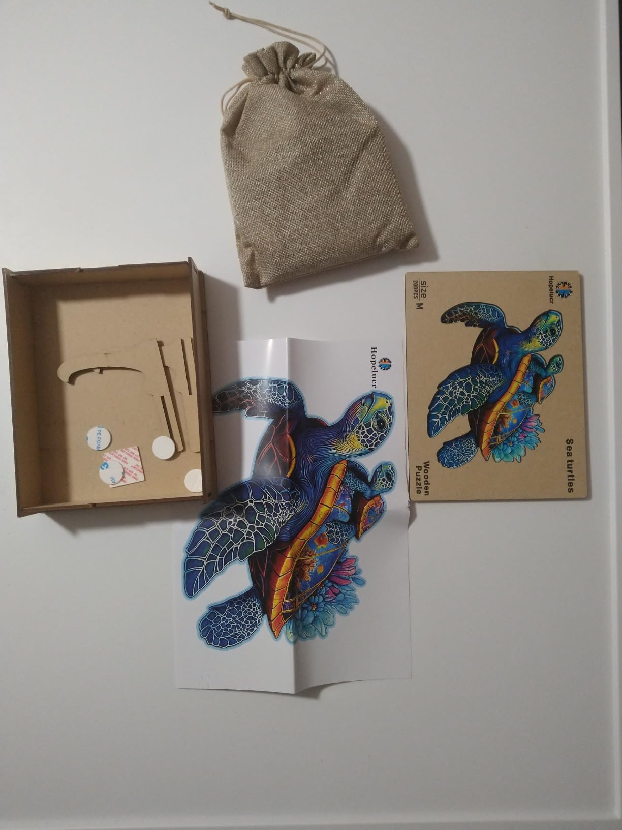 Wooden Jigsaw Puzzles for Adults Teens Kids, Parent & Baby Sea Turtle Wood Puzzle, Wooden Puzzles for Adults, Unique Animal Shaped Puzzle, Fun Challenging Family Games, 200pcs 11.5