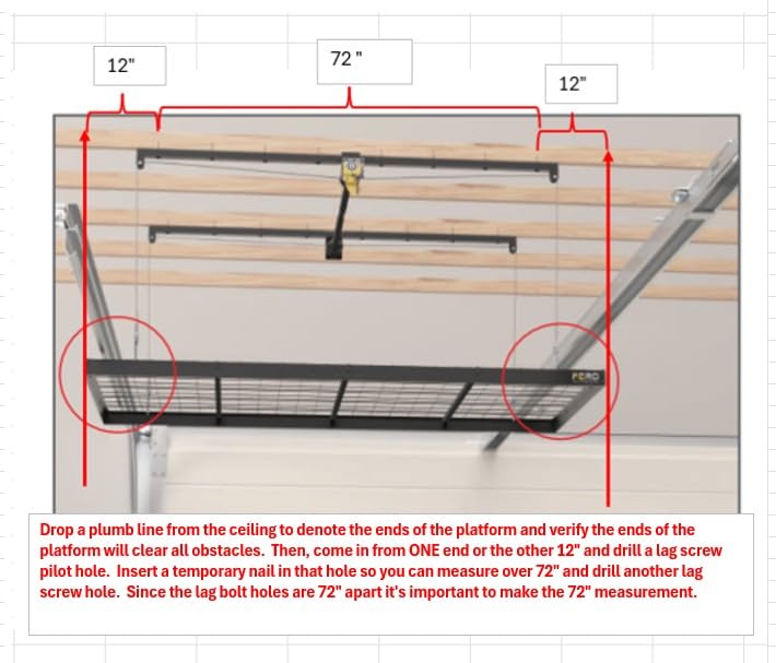 Garage Ceiling Storage Racks - 4x8 FT Overhead Garage Storage Rack with Safety Lock, Heavy-Duty Ceiling Mounted Lift System and Storage Organizer, Ideal for Maximizing Overhead Space, 325 lbs Capacity customer photo 2
