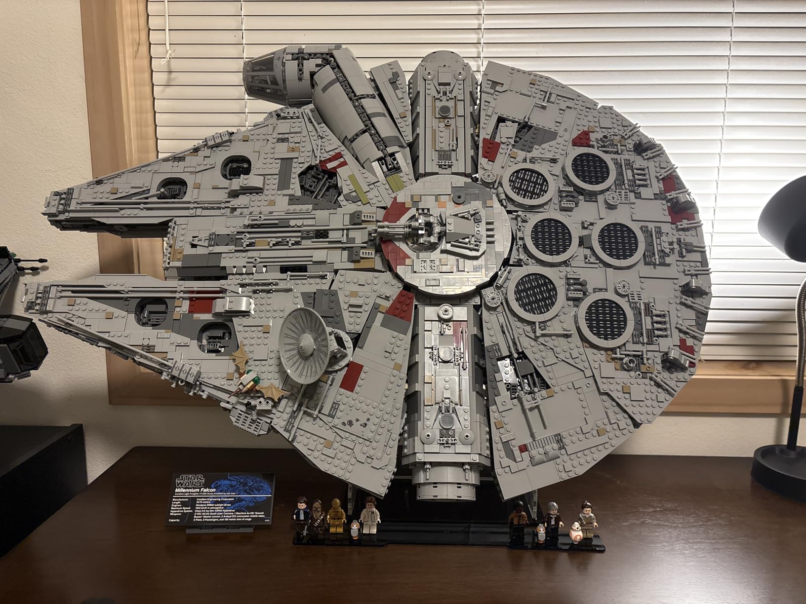 Display Stand Compatible with LEGO Star Wars 75192 Millennium Falcon UCS - Vertical in-Flight Acrylic Stand - Set Not Included customer photo 1