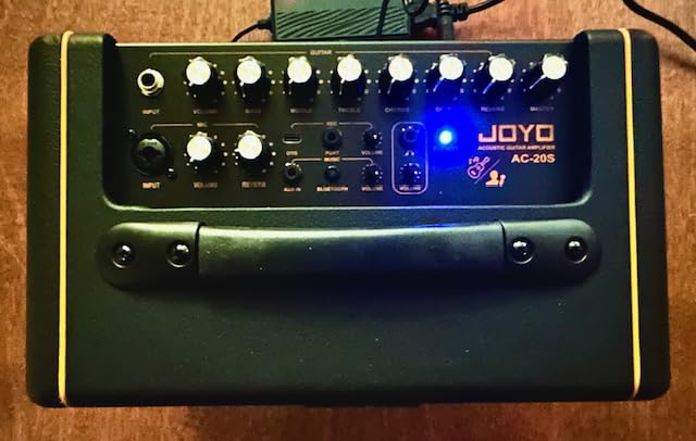 JOYO 20W Acoustic Guitar Amp Battery-Powered Portable Stereo Amplifier with Bluetooth, Reverb/Delay/Chorus Effects, Mic and Guitar Input, USB-C Recording for Practice, Busking & Small Gigs (AC-20S) customer photo 1