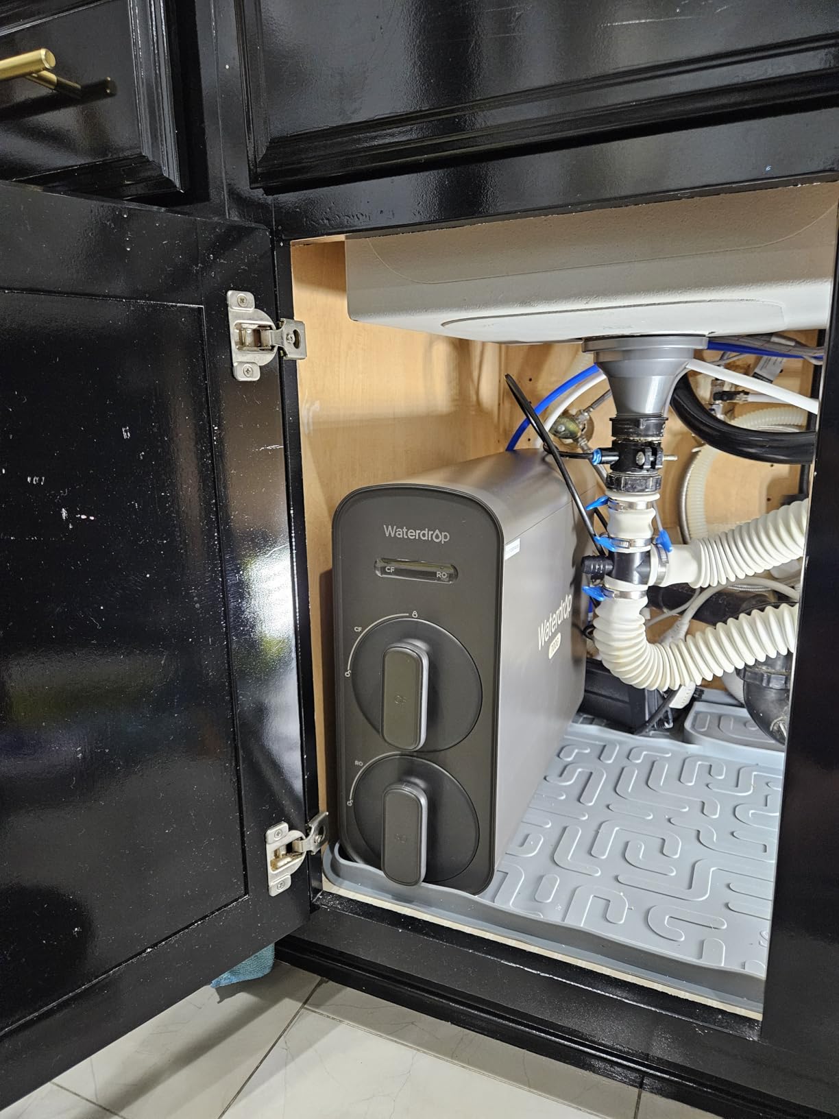 Waterdrop G5P500A Reverse Osmosis System, 8-Stage RO Filtration, Alkaline, NSF/ANSI 58 & 372 Certified, Alkaline Mineral pH+, Tankless RO Water Filter, 500 GPD, 2:1 Pure to Drain, Reduce TDS customer photo 1