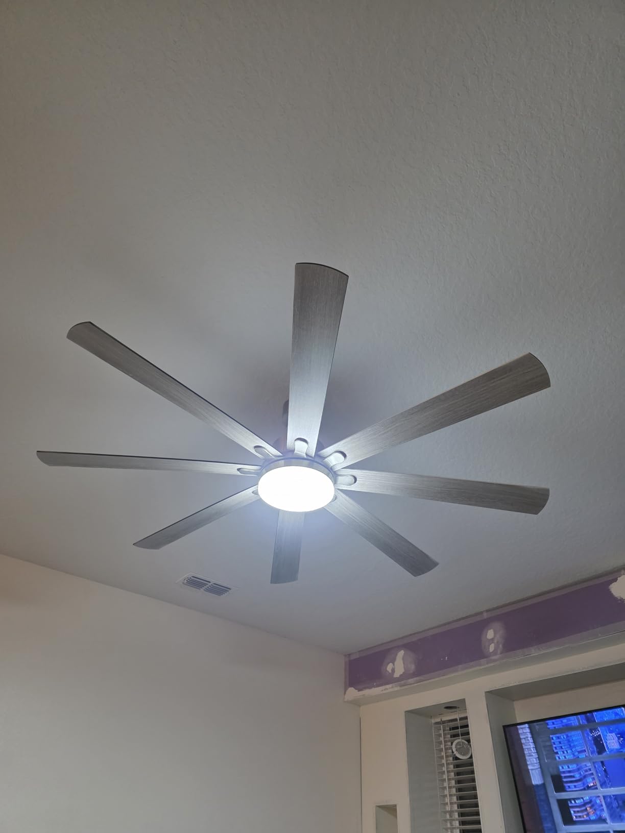 ZMISHIBO 72 Inch Large Ceiling Fan with Remote, Large LED Panel, Black | Quiet Reversible DC Motor, Powerful Airflow, 6-Speed, 3CCT, Black Ceiling Fan with Light for Living Room, Garage, Patio customer photo 2