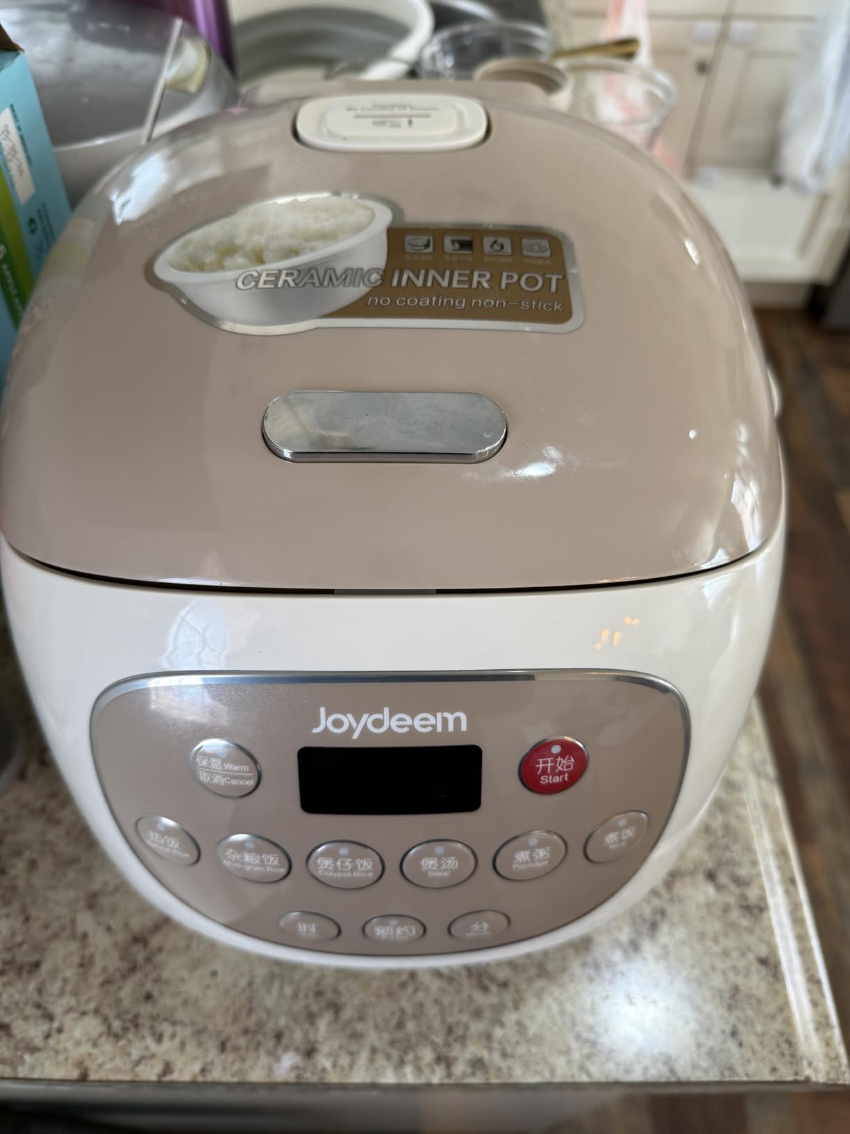 Joydeem Ceramic Rice Cooker, 6 Cups Uncooked Rice Cookers with Pure Ceramic Inner Pot, Healthy & PFOA Free, 3L/3.2 qt, DFB-C300 customer photo 2