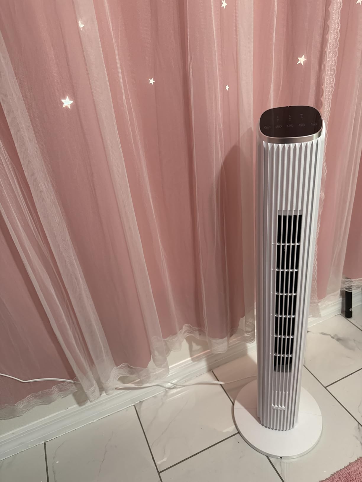 GoveeLife 36 in. Black Tower Fan for Bedroom, 5 Modes 8 Speeds up to 25ft/s | Smart Floor Fan with App/Voice Control, Temp Sensor, 29dB Bladeless Oscillating Fan for Office, 24H Timer, Auto Cooling customer photo 2