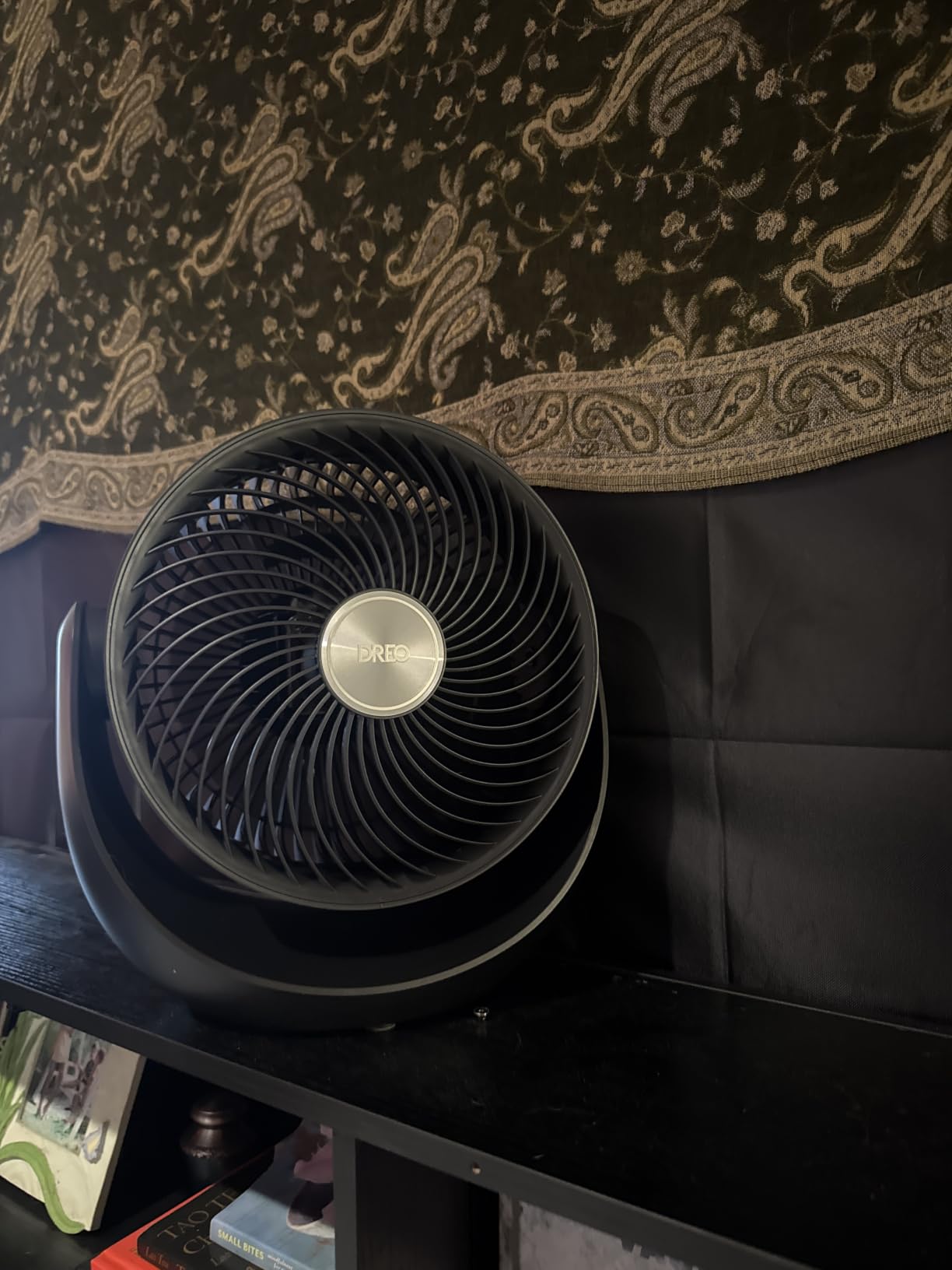 DREO Fan for Bedroom, Table Air Circulator for Whole Room, 11 Inch, 60ft Strong Airflow, 120° adjustable tilt, 20db Low Noise, Quiet, 3 Speeds, Desk Fan for Home,Office, Kitchen customer photo 1