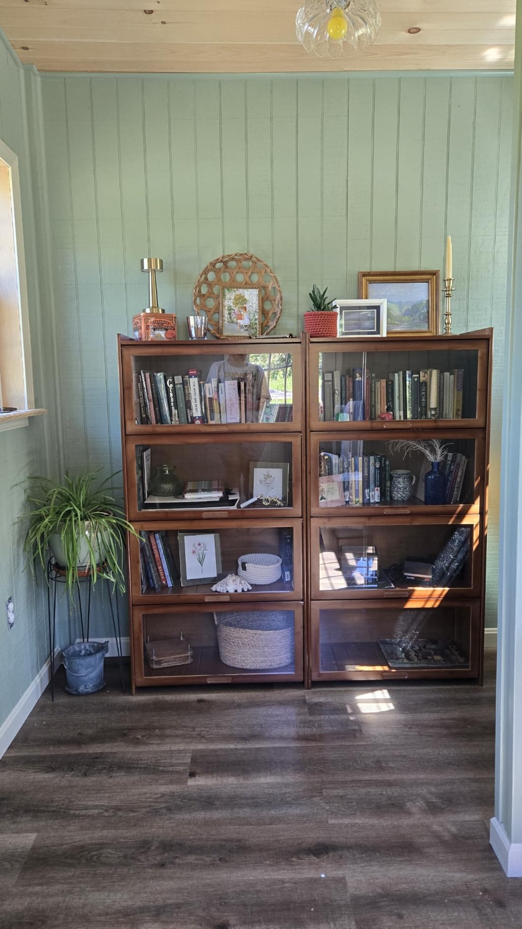 GIANTEX 4-Tier Bookcase with Clear Doors, 55