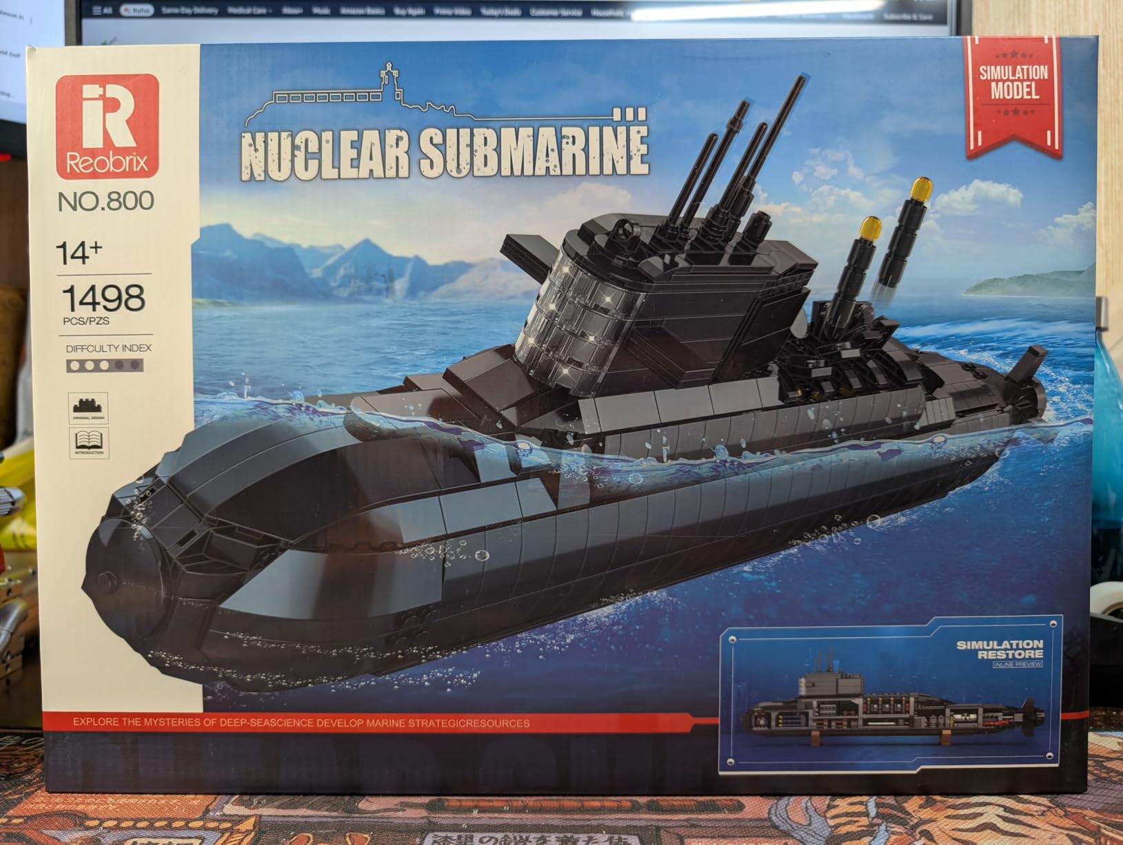 Reobrix Nuclear Submarine Building Set for Adults, 1498 PCS Military Submarine Model Kit customer photo 2