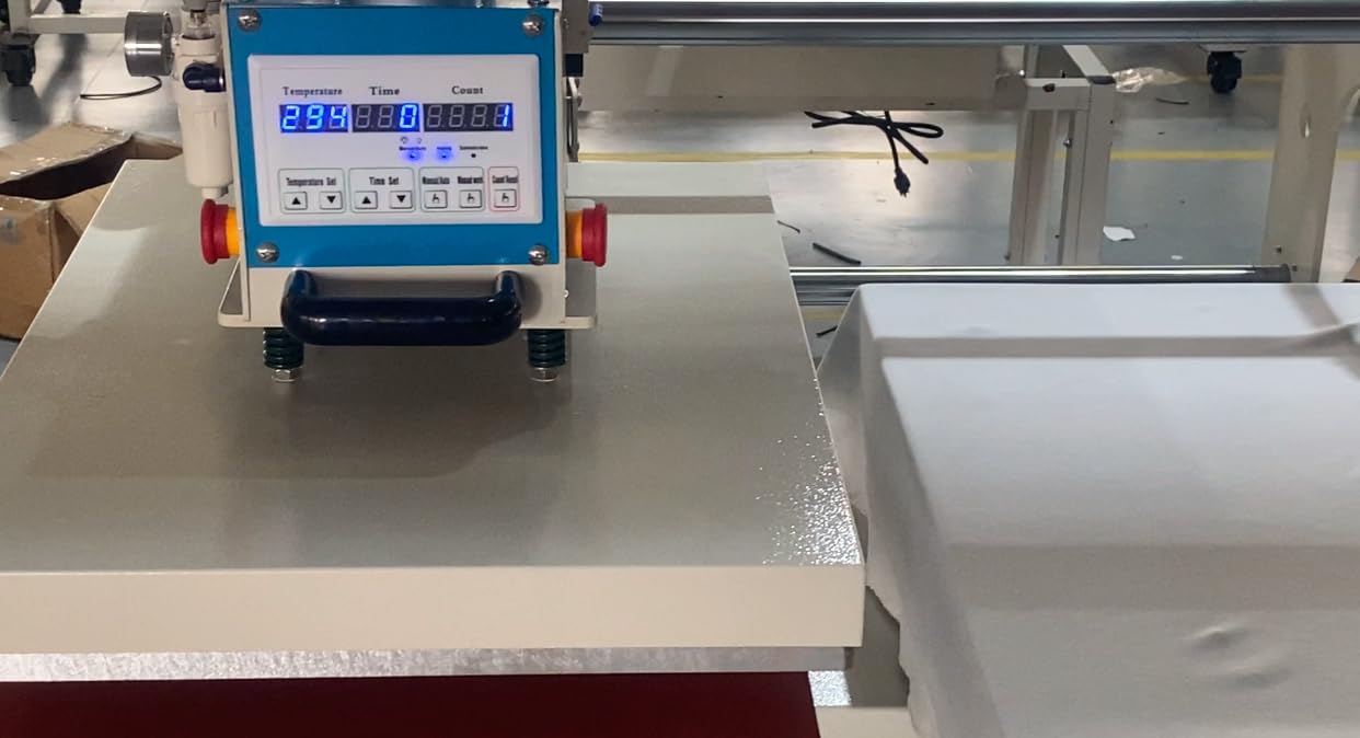 20x28 Pneumatic Dual Heat Press Machine with 4 Infrared Laser Heads customer photo 2