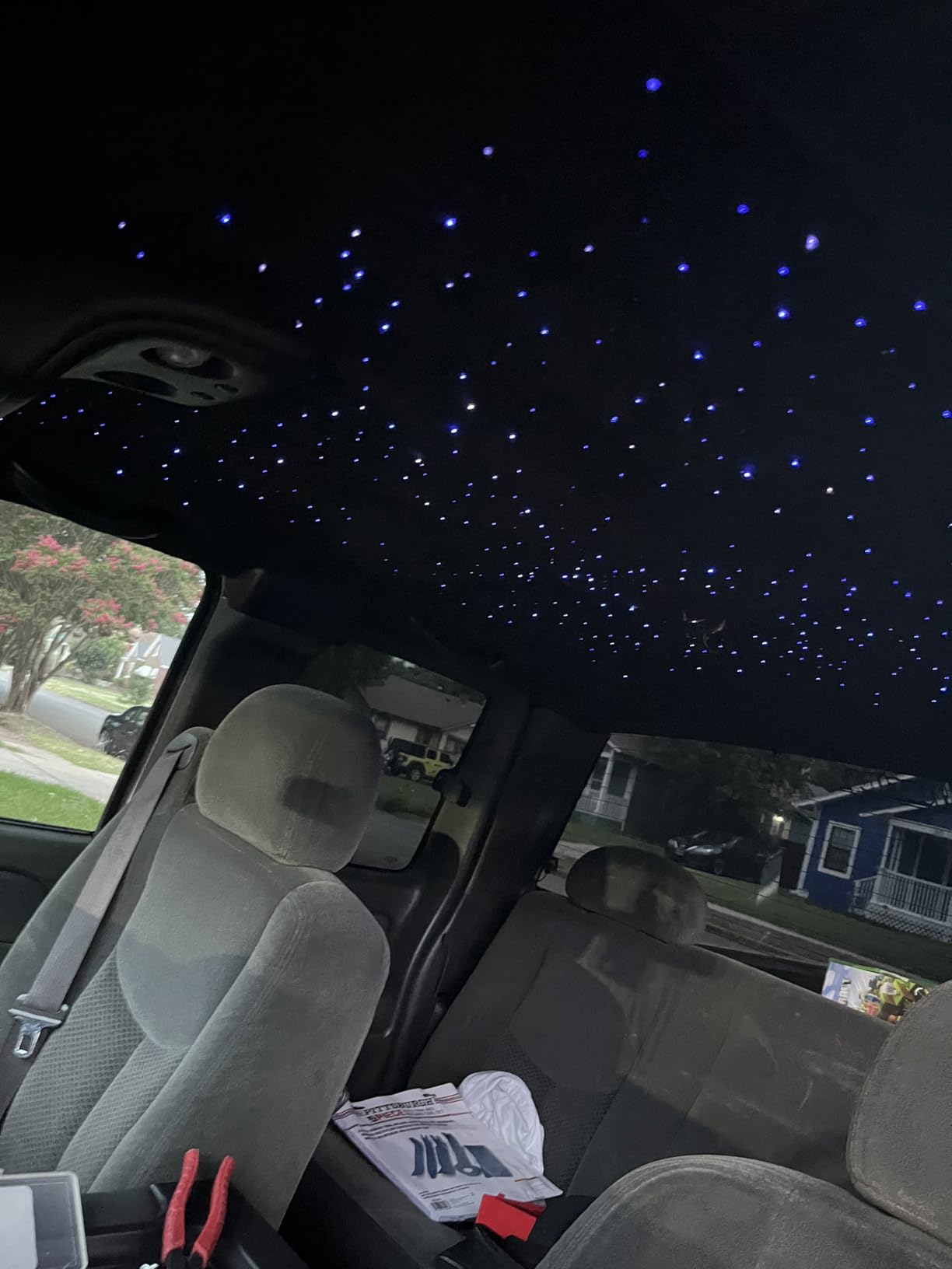 Suede Headliner Fabric Black 98 x 60 Inches with 4mm Thick Foam Backed Headliner Fabric for Car Suede Material Rubber Seam for Automotive auto Trucks Interior Repair (98 x 60 Inches) customer photo 1