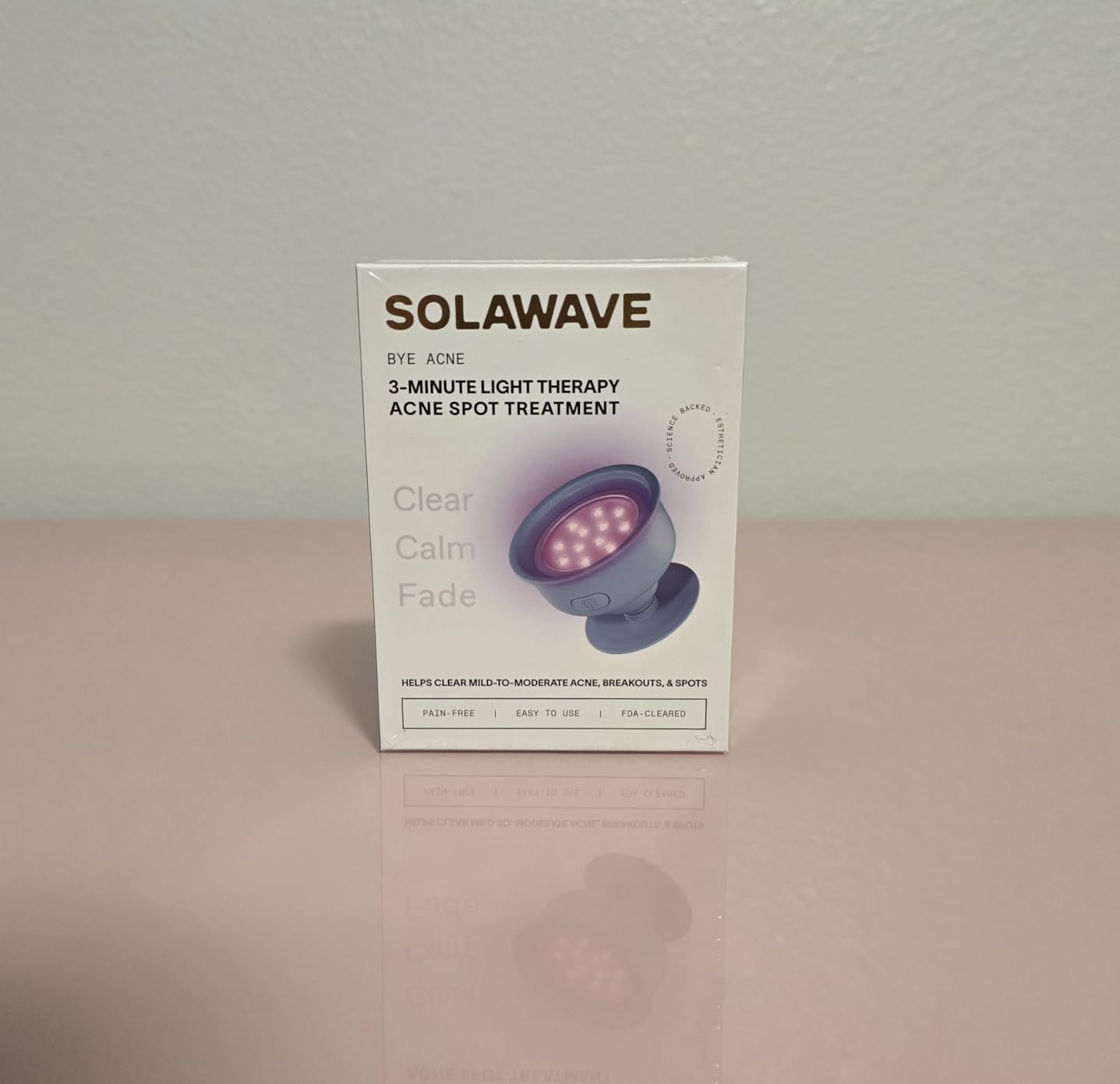 Bye Acne - FDA-Cleared Blue & Red Light Therapy for Face & Body | LED face wand helps reduce redness, pimples, zits & blemishes. Non-invasive, painless, 3-min use, prevents future breakouts. customer photo 2