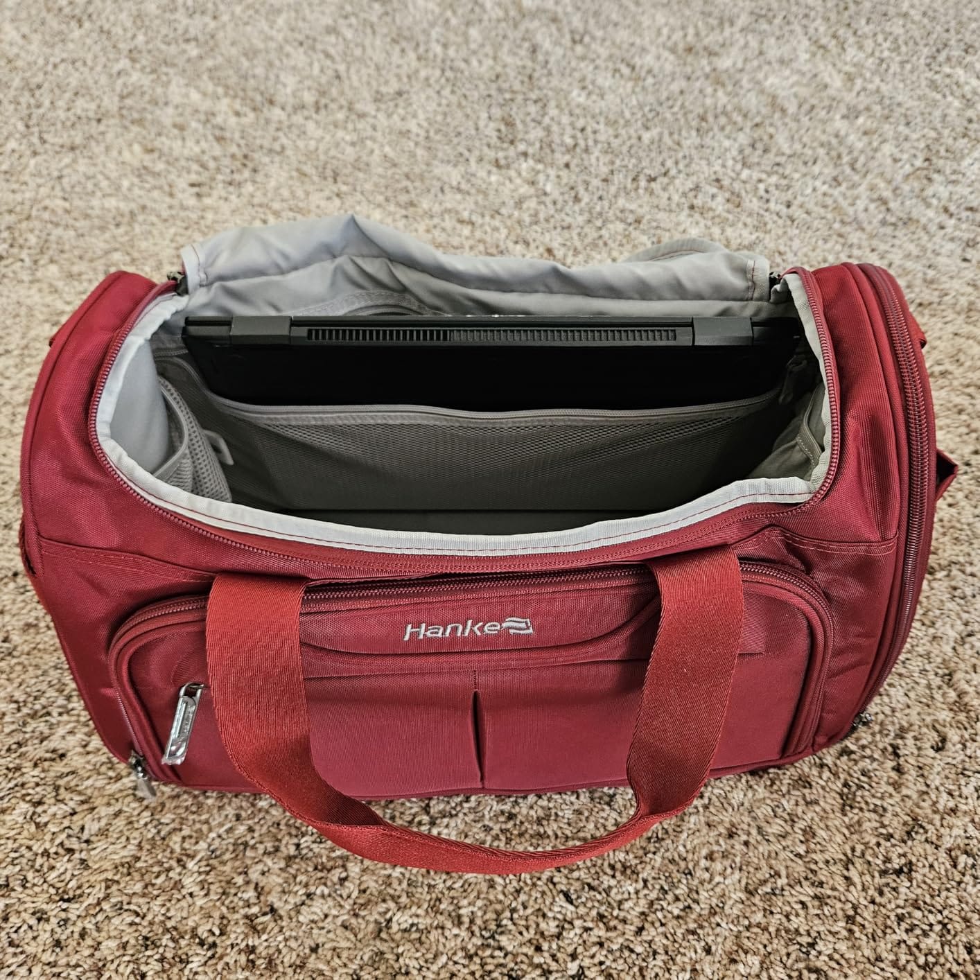 Hanke Small Underseat Carry On Luggage Bags for Travel with 10 Pockets | Airline Approved Foldable Personal Bag w/ Luggage Sleeve; Tote Duffle & Bento Bag, Flight Attendant Weekender for Men & Women customer photo 1