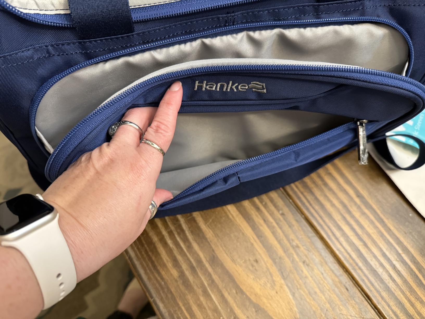 Hanke Small Underseat Carry On Luggage Bags for Travel with 10 Pockets | Airline Approved Foldable Personal Bag w/ Luggage Sleeve; Tote Duffle & Bento Bag, Flight Attendant Weekender for Men & Women customer photo 2