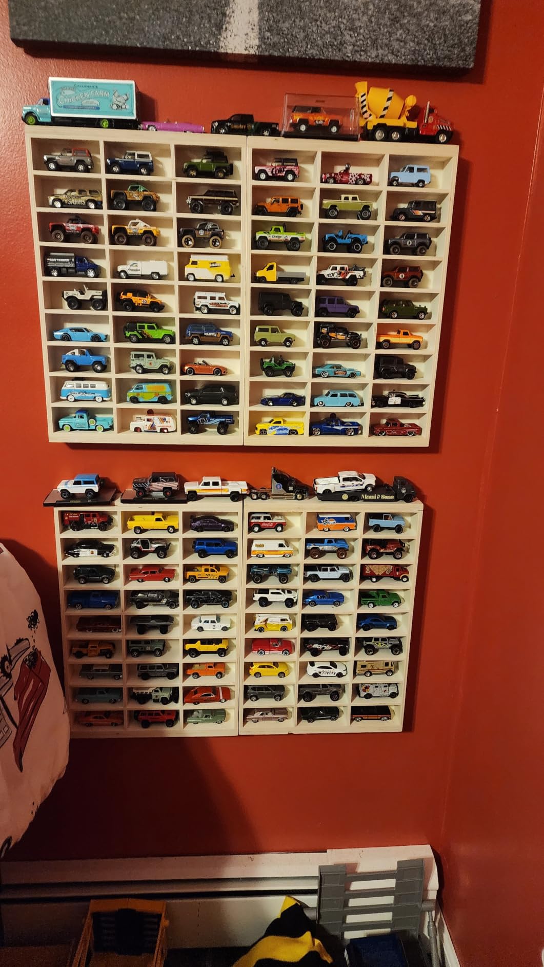 1:64 Model Car Wooden Display Case,54 Space,Storage Display Shelf,for 1/64 Scale Toy Cars,Wall Mount ,Model car Display Organizer,Collapsible Toy Car Storage(Only case) customer photo 1