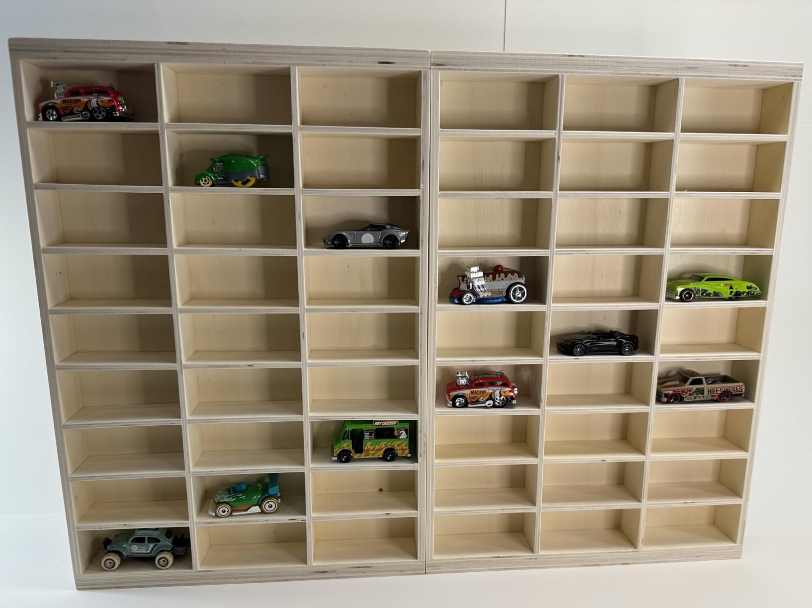 1:64 Model Car Wooden Display Case,54 Space,Storage Display Shelf,for 1/64 Scale Toy Cars,Wall Mount ,Model car Display Organizer,Collapsible Toy Car Storage(Only case) customer photo 2