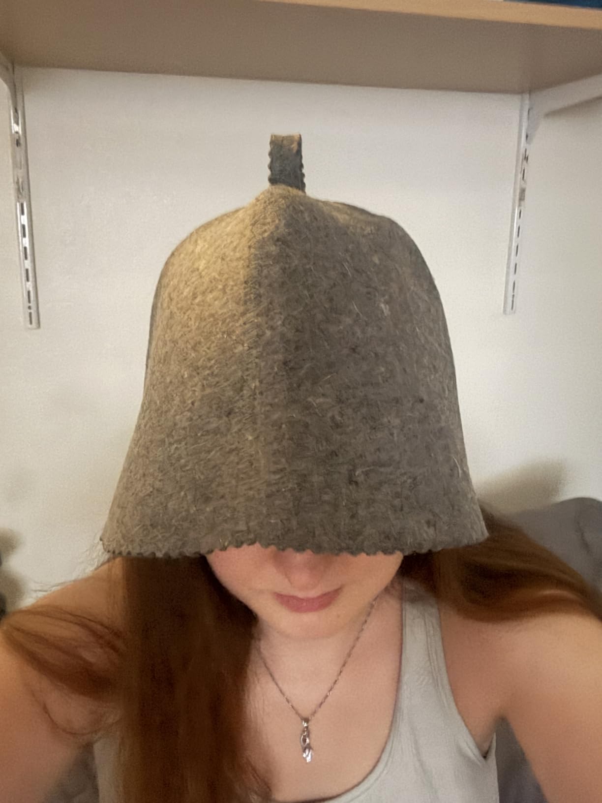 Premium Sauna Hat - 100% Natural Wool, Handmade Sauna Headwear for Men and Women - Eco-Friendly, Breathable customer photo 2
