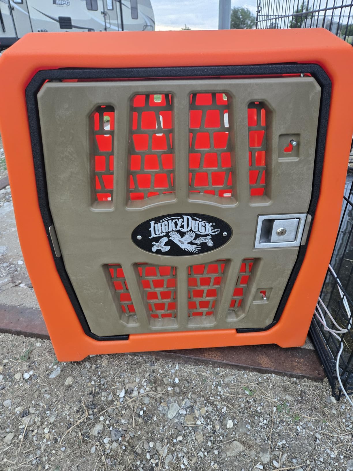 Lucky Dog Kennel, Durable Crash Tested Portable Dog Crates, Medium, Tan customer photo 1