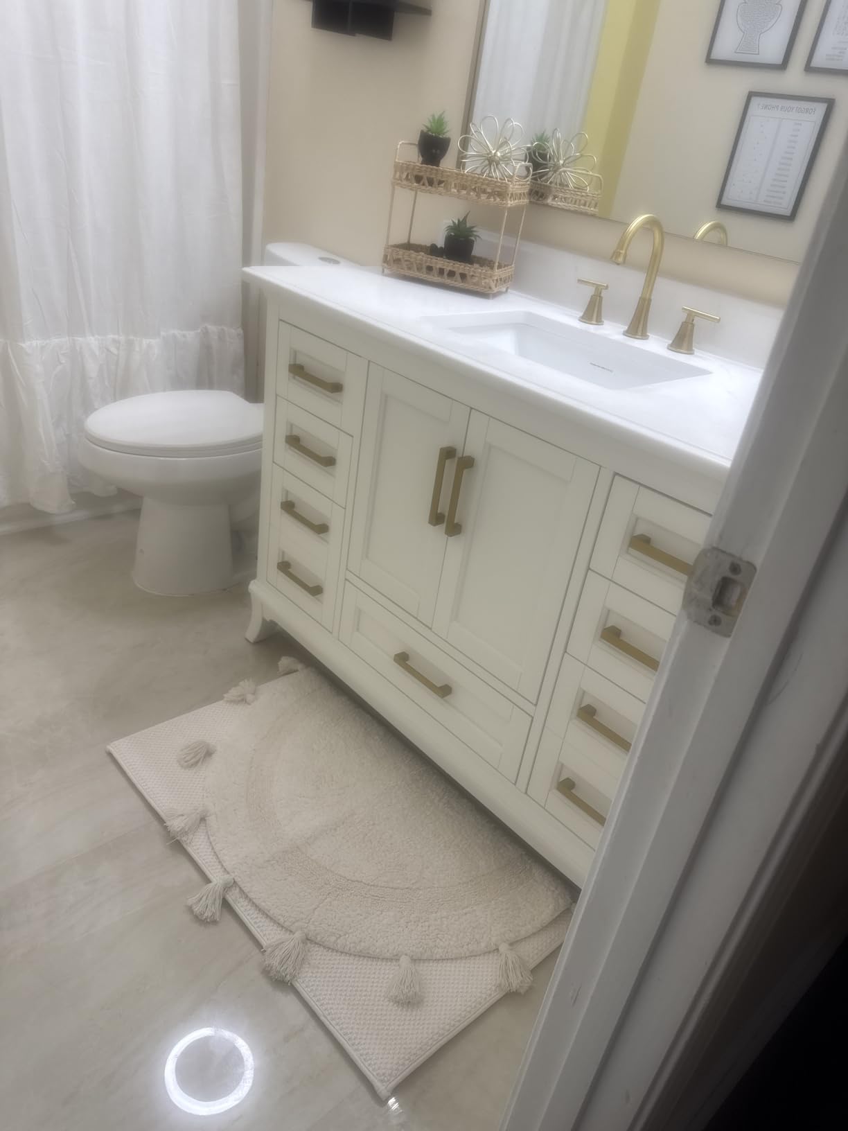 48 Inch Bathroom Vanity with Sink, Modern Steel Blue Bathroom Vanities with Soft Closing Doors & Dovetail Drawers, Quartz Countertop, No Assembly Required customer photo 2