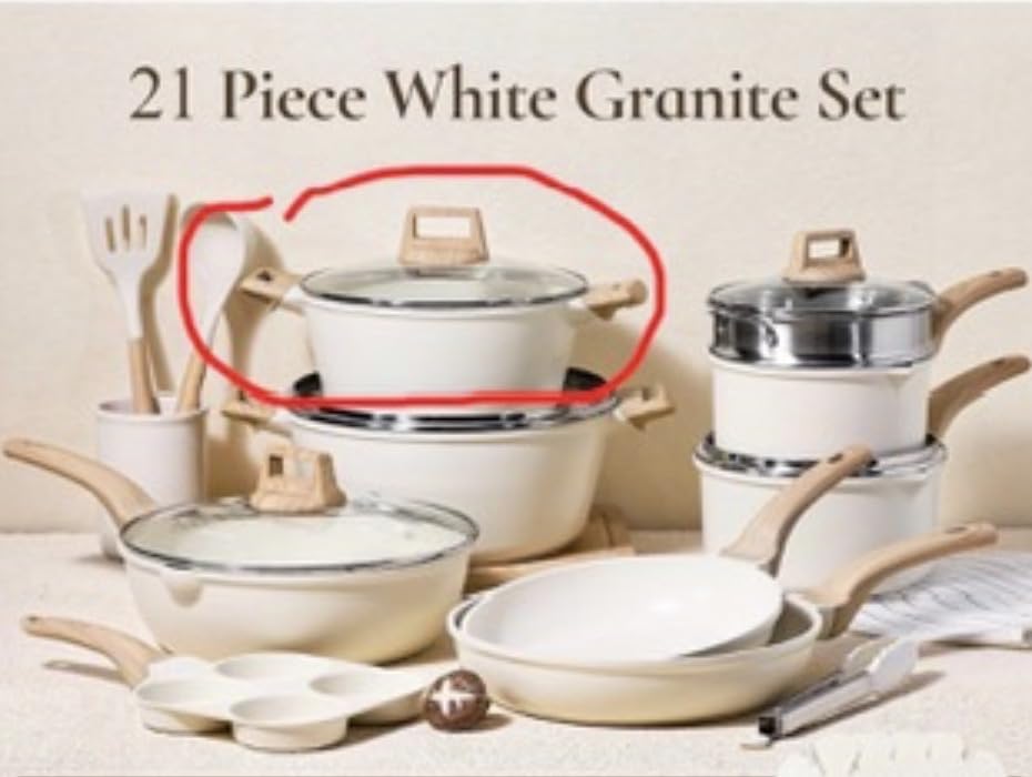 CAROTE 21pcs Ceramic Cookware Sets, Pots and Pans Set Blue | Non-Toxic, Healthy Kitchen set, Induction Compatible, Easy Clean, Even Heating, PFAS FREE customer photo 1