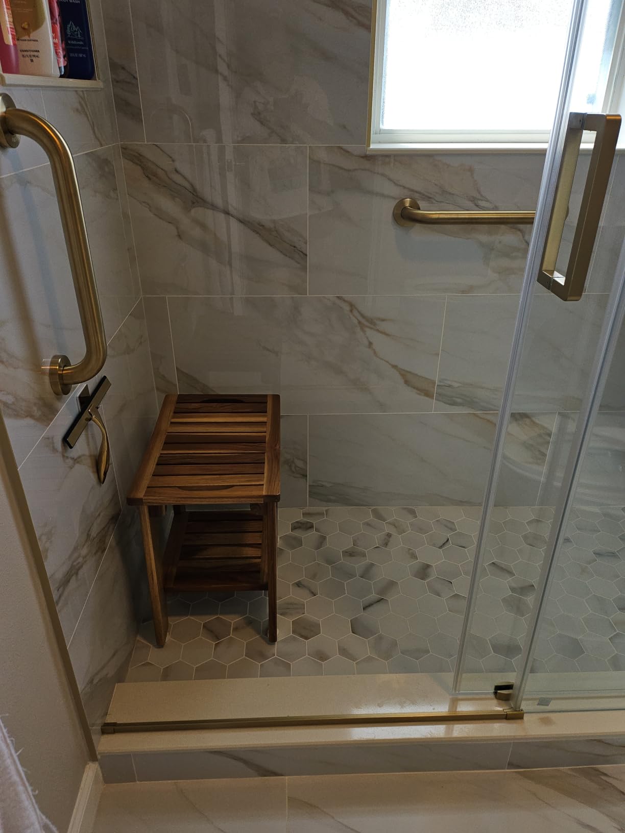 Shower Grab Bar, 2 Pack 12 Inch Brushed Nickel Bathroom Safety Bar, 1.25