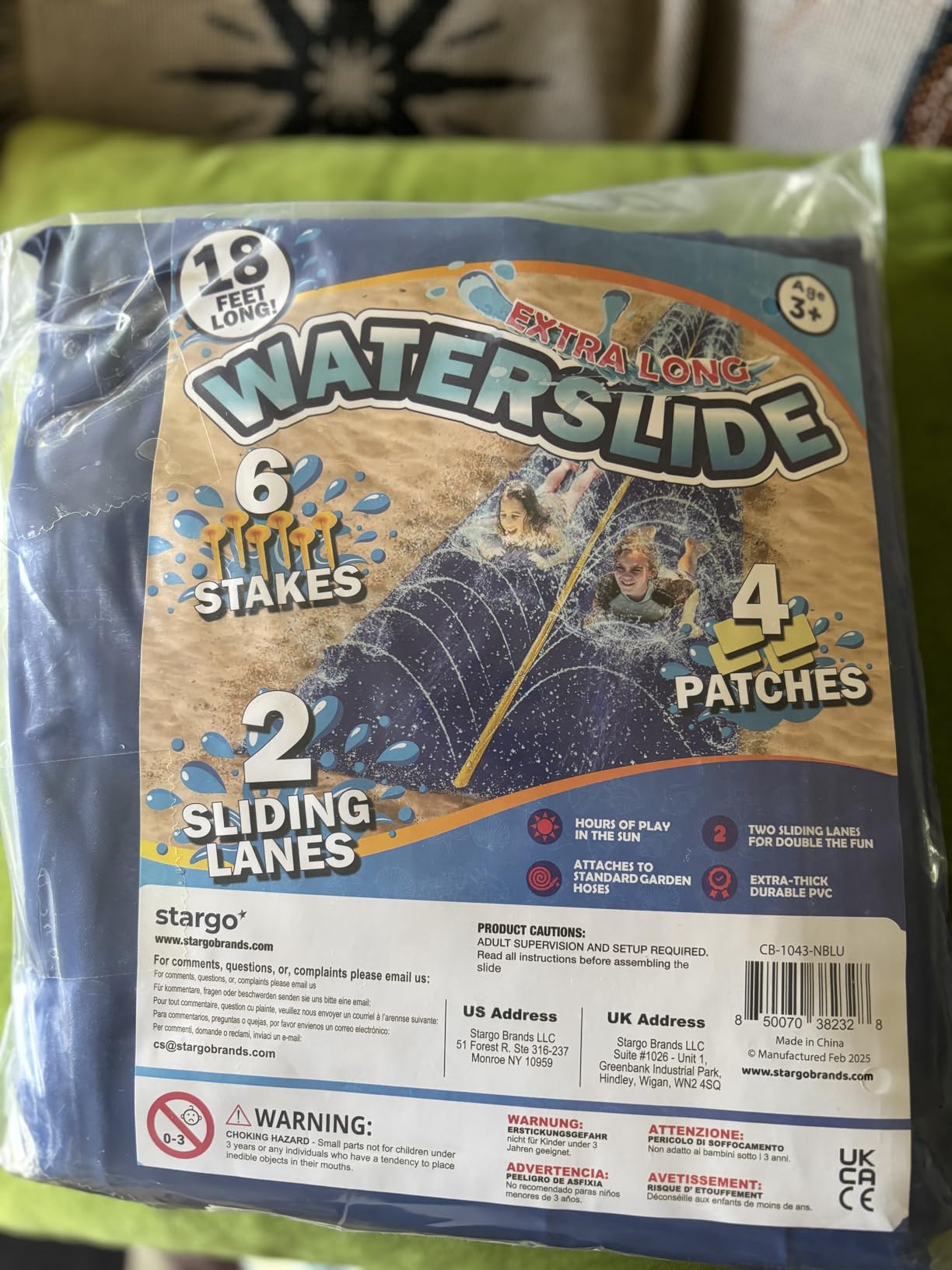 stargo 18 x 5 ft - Slip and Slide, Water Slides for Kids - Backyard waterslide for Kids, Outdoor Fun Summer Water Toys, Water Activities for Kid and Adults for Backyard Fun, Ages 4-8, 5, 6, 7, 8-12 + customer photo 2