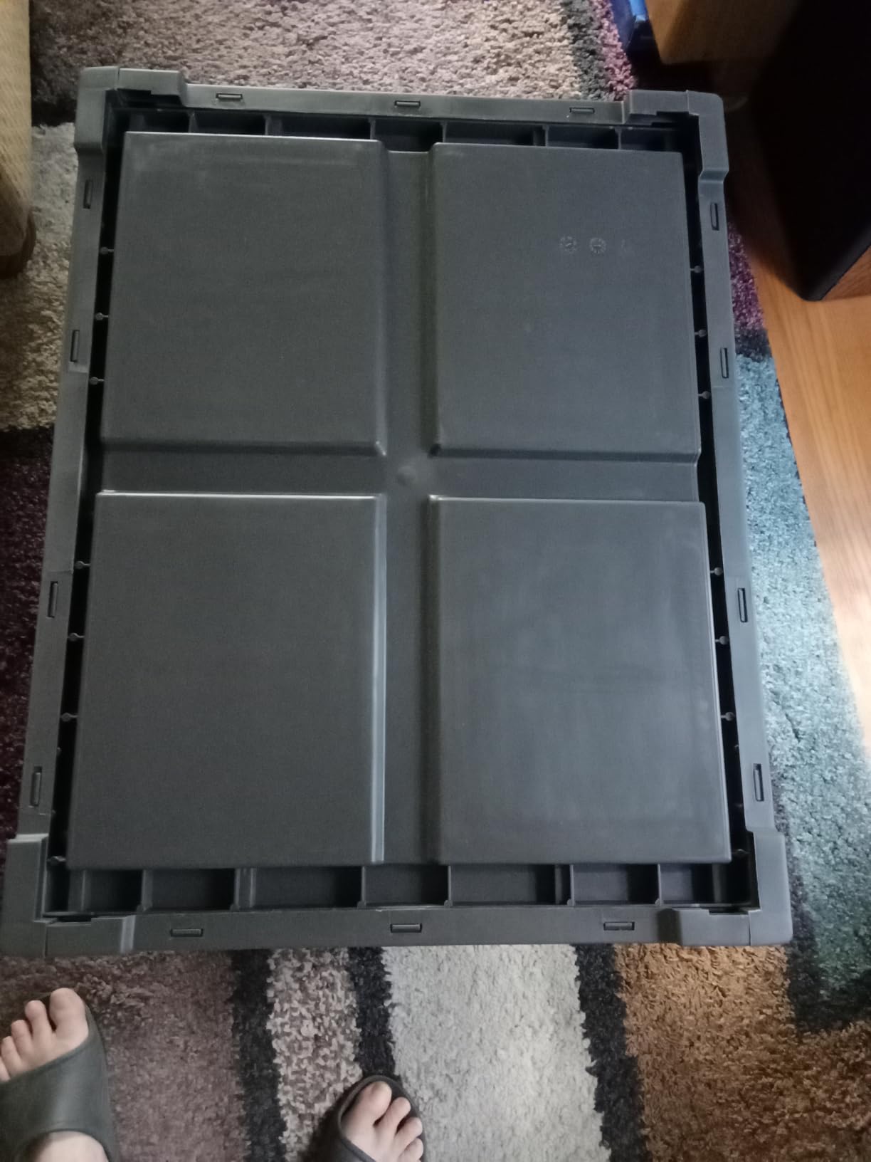 EAST OAK 120 Gallon Outdoor Storage Box | Large Resin Deck Box with Reinforced Stainless Steel Support | Waterproof & UV-Resistant Patio Storage Box for Cushions, Garden Tools & Accessories, Grey customer photo 2