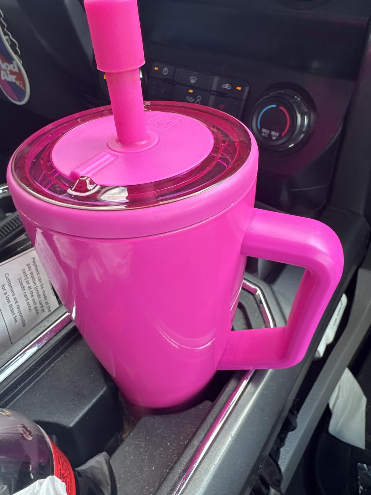 BrüMate Era 30 oz Tumbler with Handle & Straw | 100% Leakproof Insulated Water Bottle Tumbler with Lid & Flexible SoftSip Straw | Made of Stainless Steel | Cup Holder Friendly | 30oz (Vivid Magenta) customer photo 2