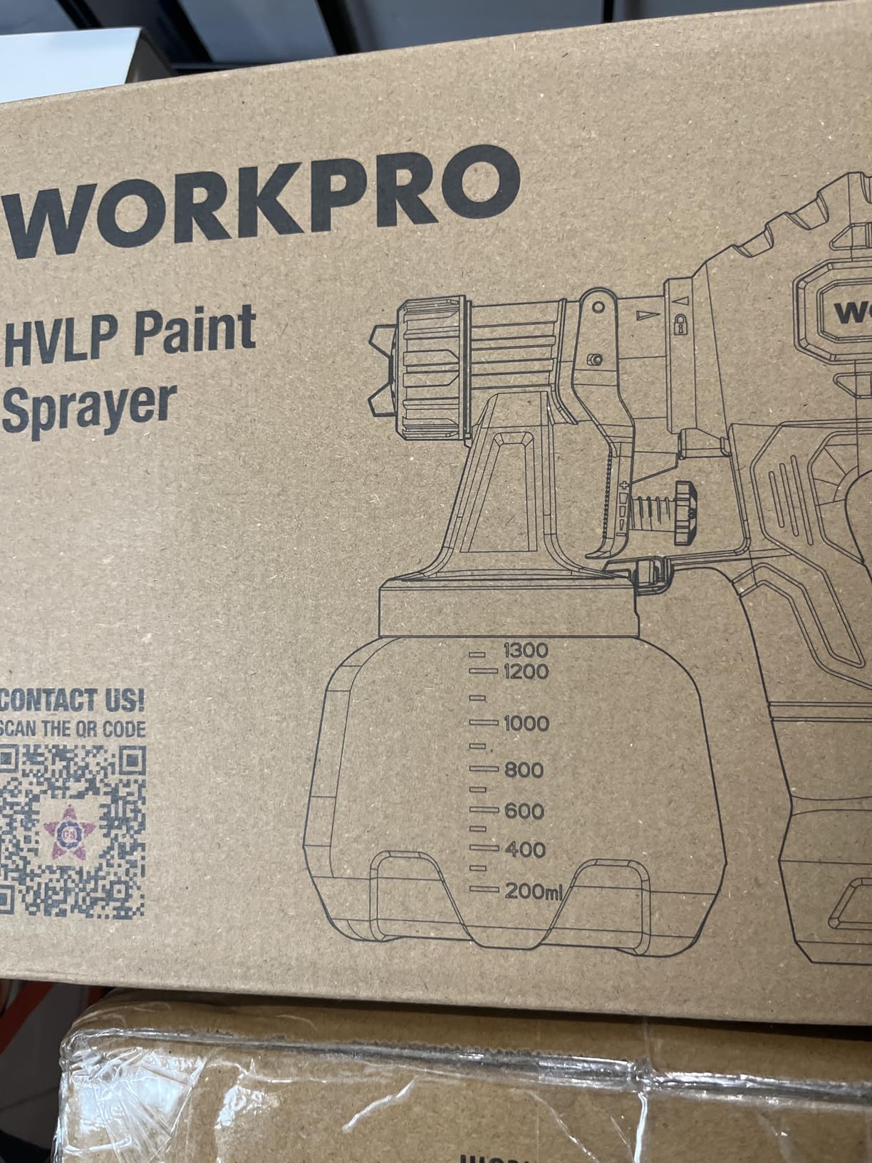 WORKPRO 600W HVLP Paint Sprayer with 4 Nozzles & 44 fl.oz Container, 3 Spray Patterns, Adjustable Flow, 1300ml, For Furniture, Cabinets, Fence, Walls, Doors, DIY Projects customer photo 2