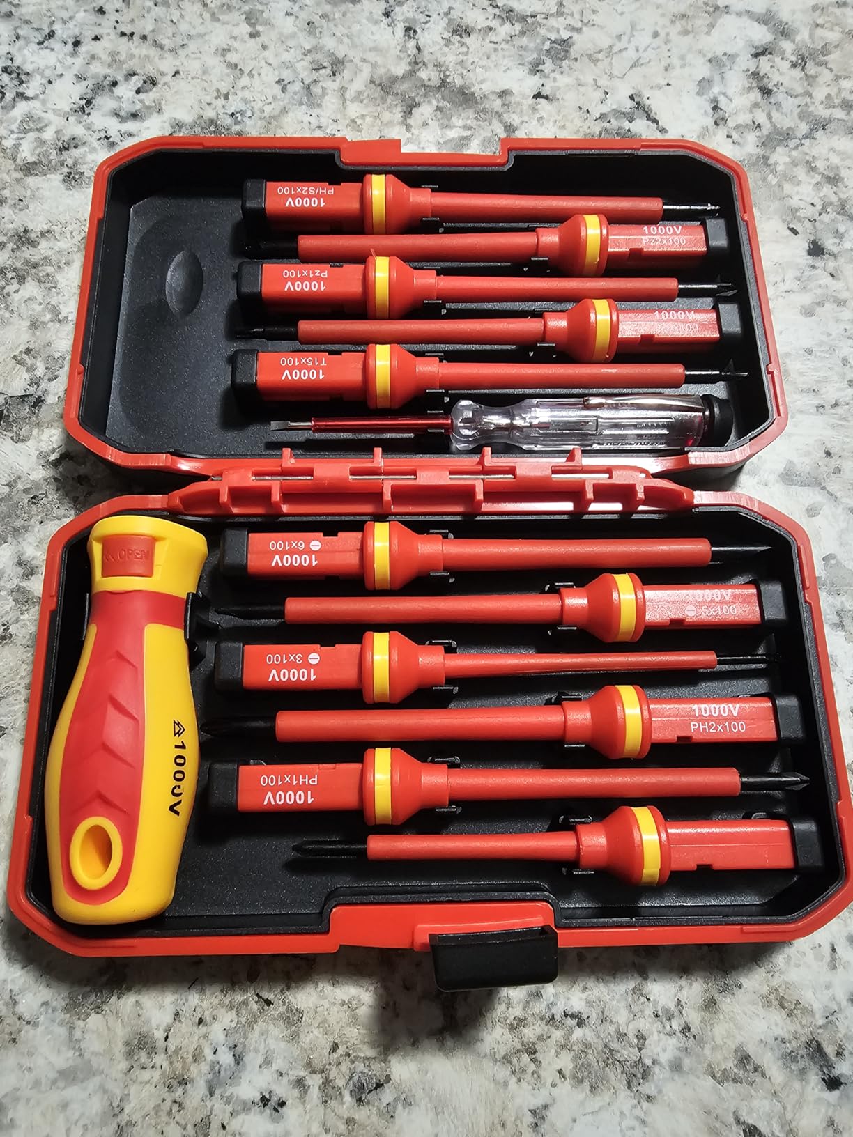 13PCS Electrician Screwdriver Set, 1000V Insulated | S2 Steel Magnetic Tips, PP+TPR Anti-Slip Grip, GPSR Certified. For Industrial Electricians & Electrical Repairs customer photo 1