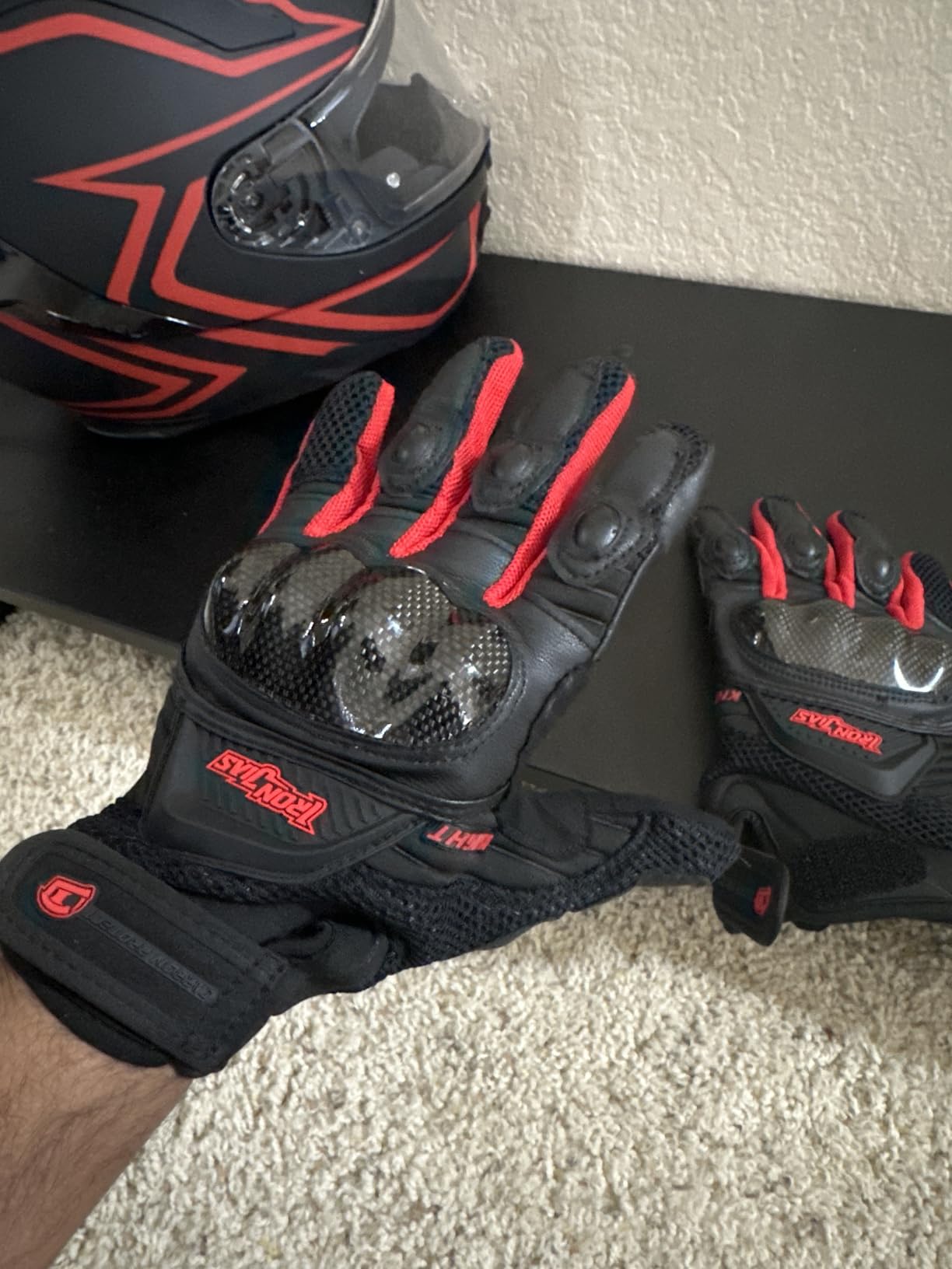 BORLENI Summer Motorcycle Gloves for Men and Women Touchscreen Biker Gloves | Breathable Dirt Bike Gloves for Motocross, Road Racing and Outdoor Riding with Touchscreen Function Model JIA16 customer photo 2