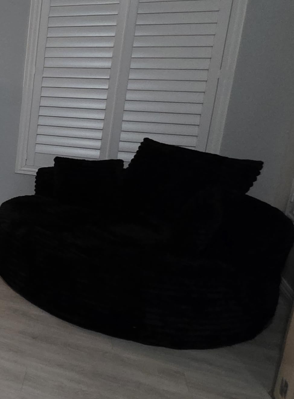 Oversized Round Chaise Longue Chair Indoor, Modern 55-inch Upholstered Corduroy Deep Seat Circle Single Cloud Lounge Floor Sofa Chair customer photo 1