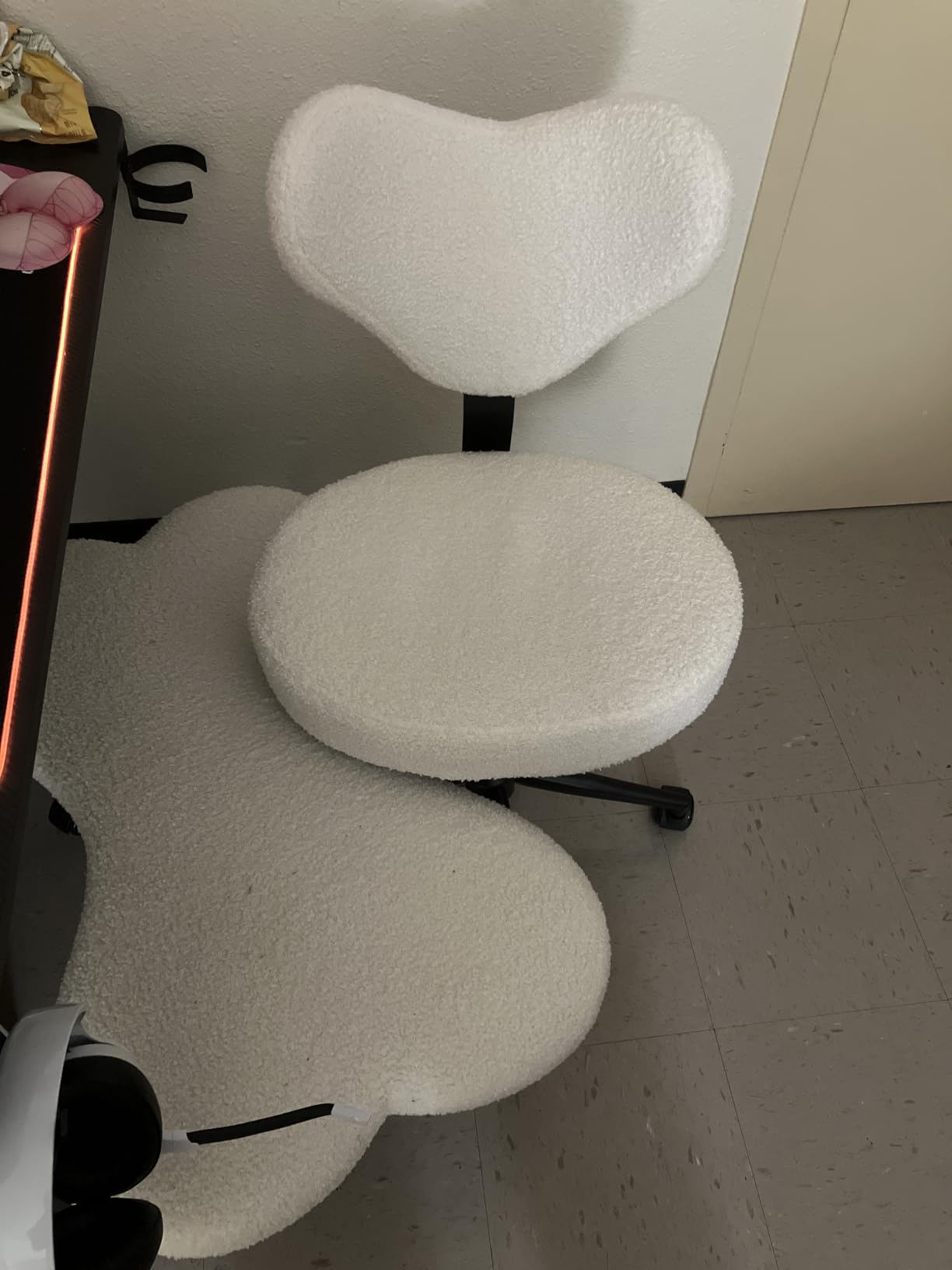 Ergonomic Cross Legged Chair, 360° Swivel Meditation Seat, Lumbar Support | cross-legged ADHD chair with 360° swivel, lumbar support, plush teddy customer photo 1