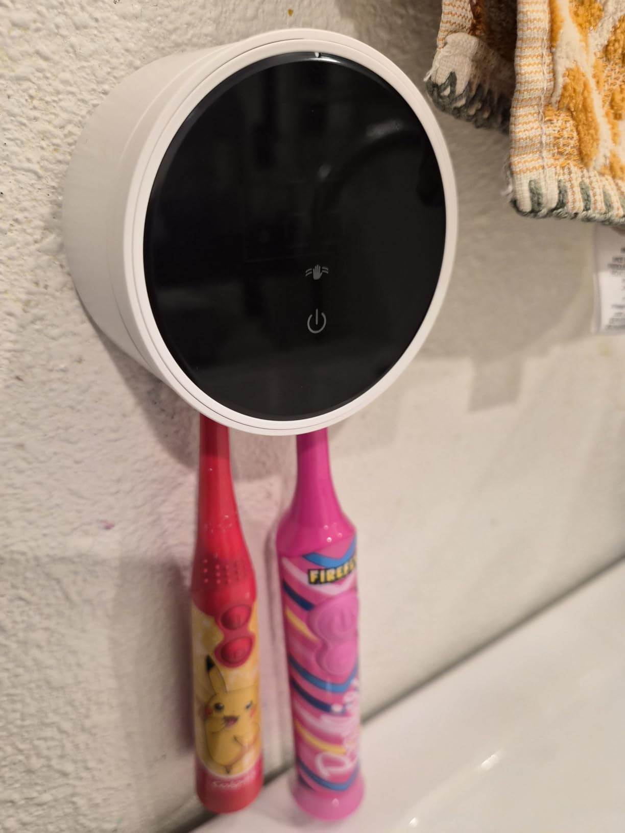 UV Toothbrush Sanitizer and Holder, WONICO Smart Tooth Brush Holders for Bathroom, Toothbrush Wall-Mounted Cleaner Organizer with Auto-Inductive Cover Fits Electric, Manual Toothbrushes for Home customer photo 1