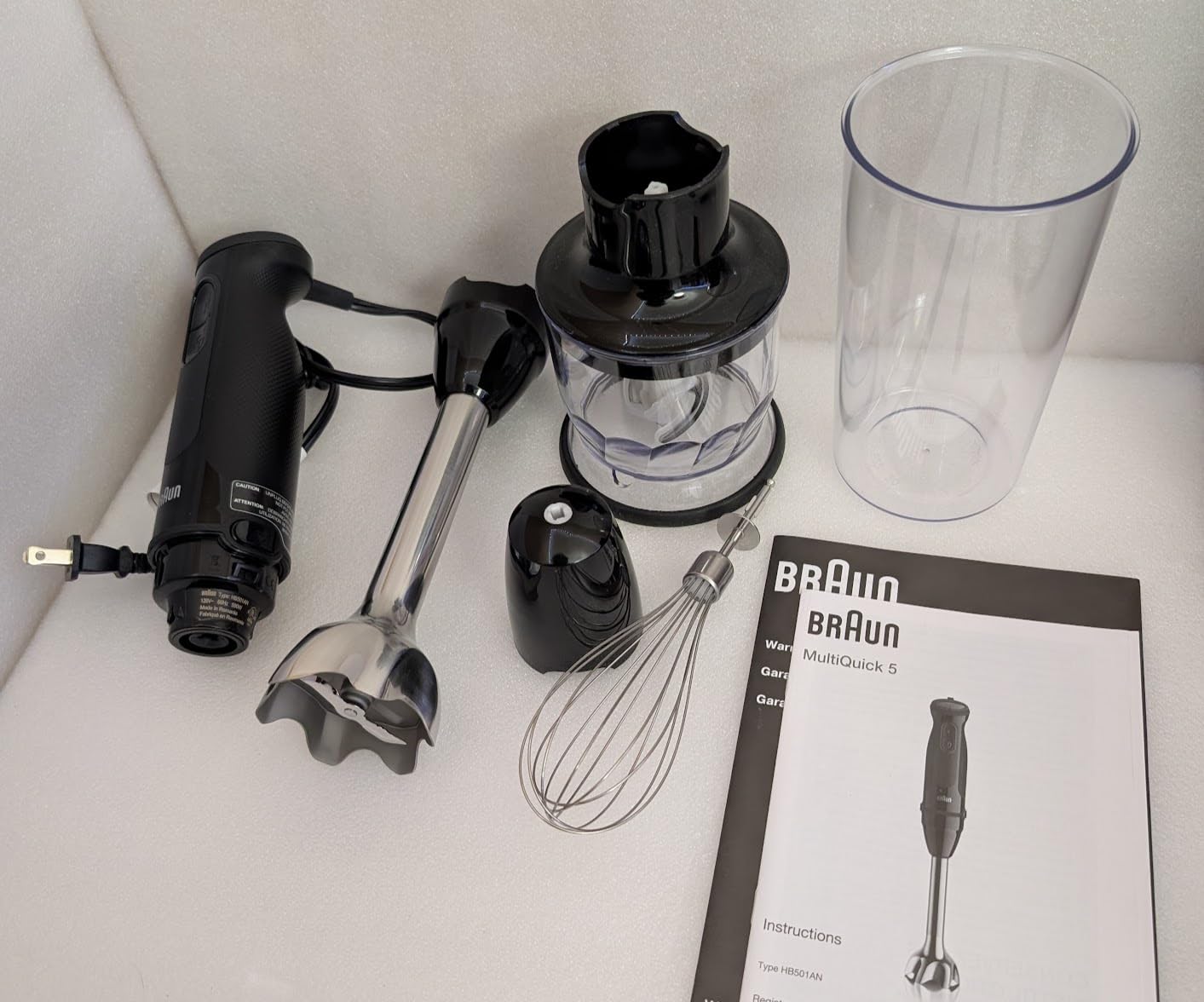 MultiQuick Vario 5 Hand Blender, 21-Speed, Turbo Boost, 500W | #1 Hand Blender Brand. SplashControl Technology, EasyClick, Chopper, Whisk, Masher, Ergonomic Handle, Single Hand Operation customer photo 1