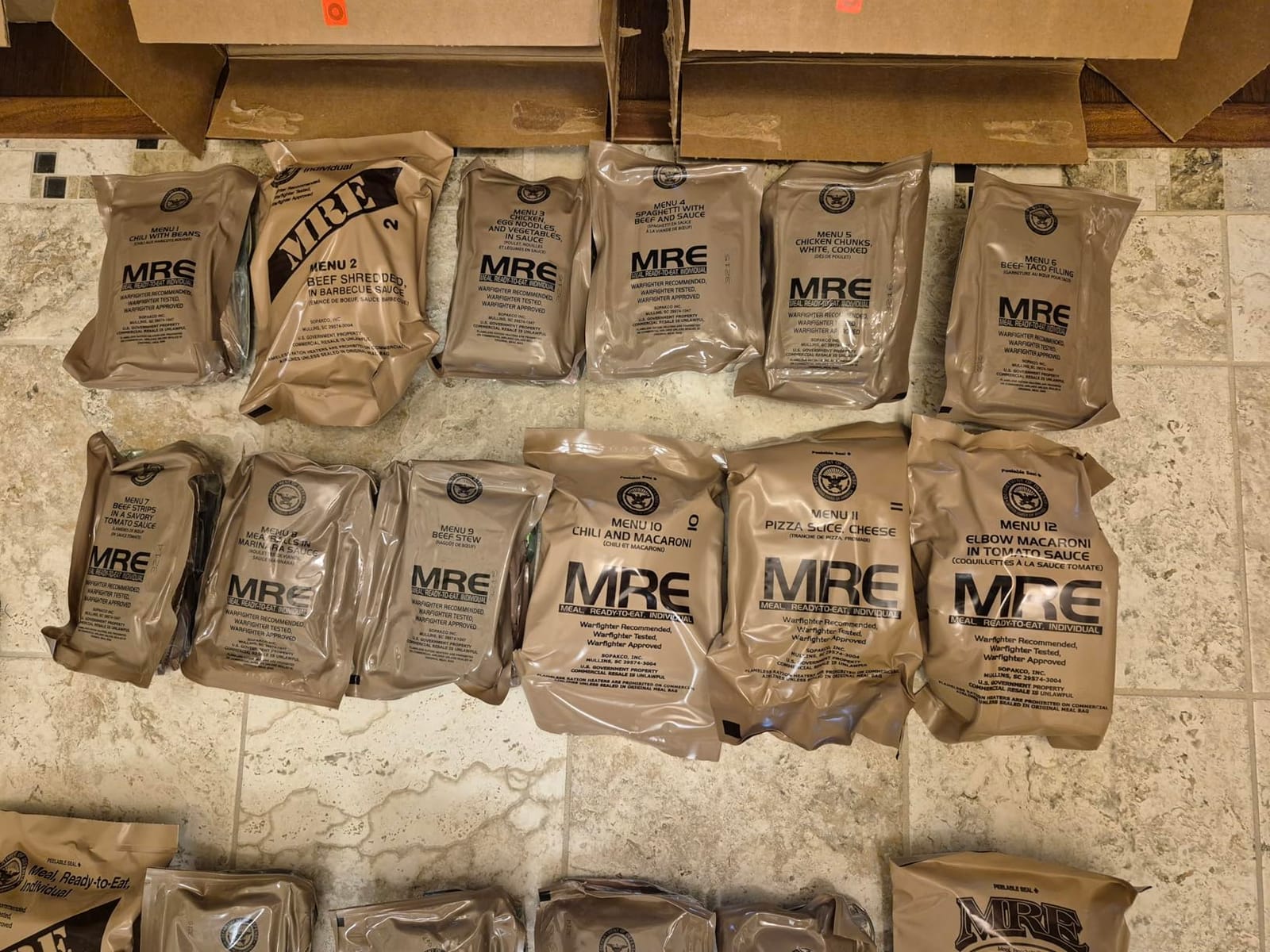 2026 Inspection MRE, U.S. MRE Meals, Emergency Supplies, Emergency Food Supply, Survival Food w/Flameless Heater, Ready Meals (Variety Pack of 24) customer photo 1