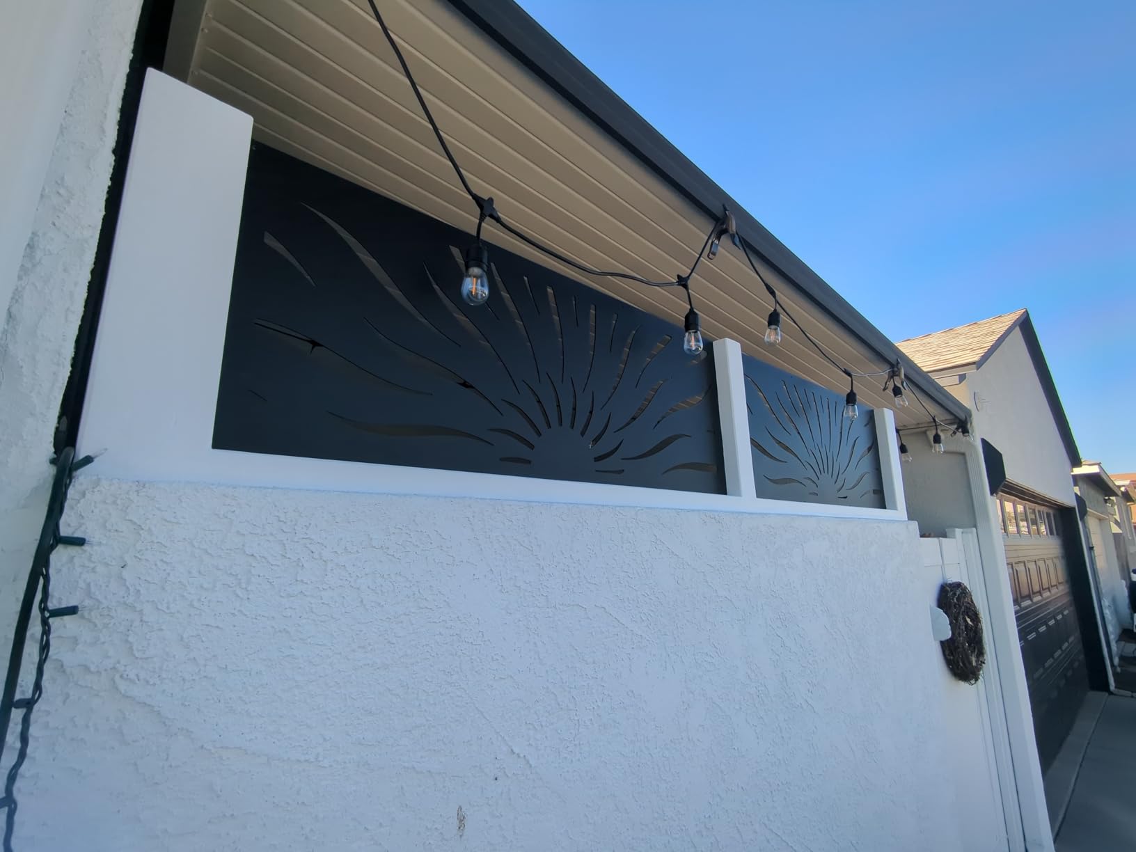 Sun Fence Topper Panels, Aluminum Topper for Garden & Yard Privacy, Privacy Insert, Decorative Exterior Fence Insert, Fence Panels, Metal Paneling customer photo 1