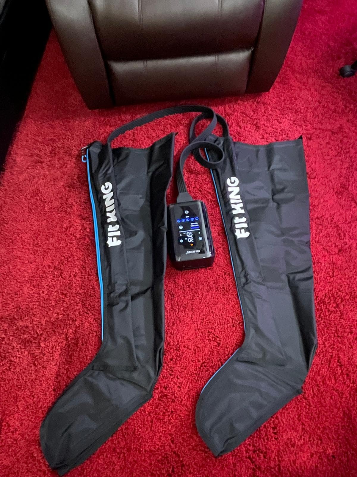 Fit King Air Compression Recovery System, Cordless 5-Zone Leg Massager | Recovery Boots with 5 Chambers, Customized Zone Massage Optional, FSA-HSA (Medium) customer photo 2