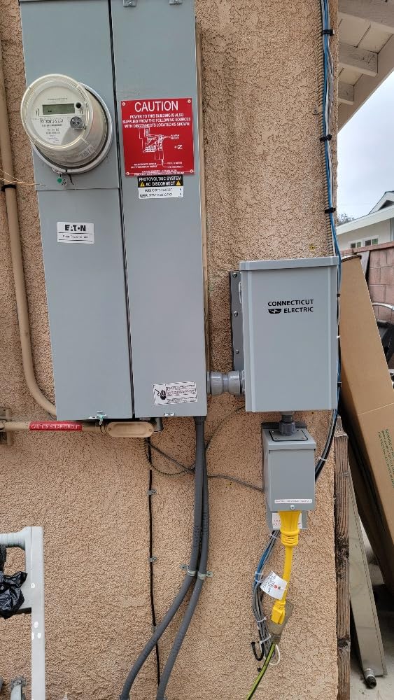 Connecticut Electric Series 2 Backup Power Manual Transfer Switch Kit, 50 Amp, 10 Circuits, with 25' Cord & Outdoor Rated 50A Inlet (Transfer Switch Kit - 25 ft Cord) customer photo 1