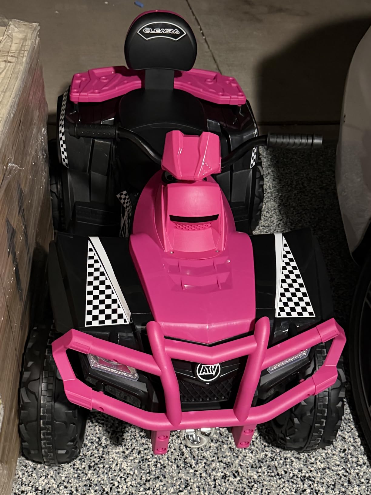 ELEMARA 12V 2 Seater Ride on ATV for Big Kids, Off-Road 4 Wheeler Ride on Car, Strong Motor with 4mph Max Speed, w/Bluetooth, LED Lights, Boys & Girls Ride on, Electric Car to Kids, Kids Quad Bike customer photo 1