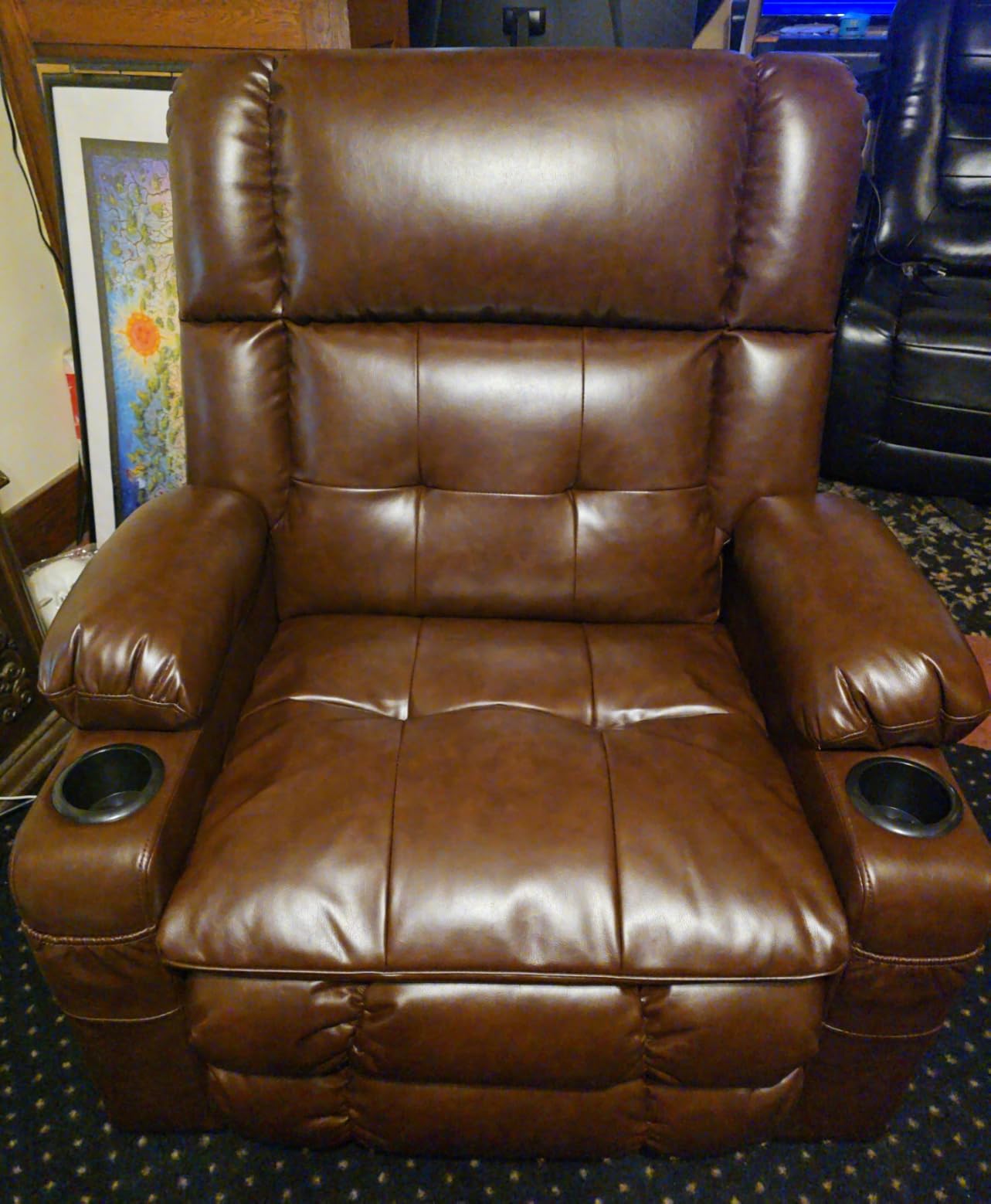 Dual Motor Power Lift Recliner for Elderly with Massage and Heat, Brown | Oversized Lift Recliner Chair with Arm Storage, Lay Flat Lift Recliner for Adults, Big Tall, Infinite Position customer photo 2
